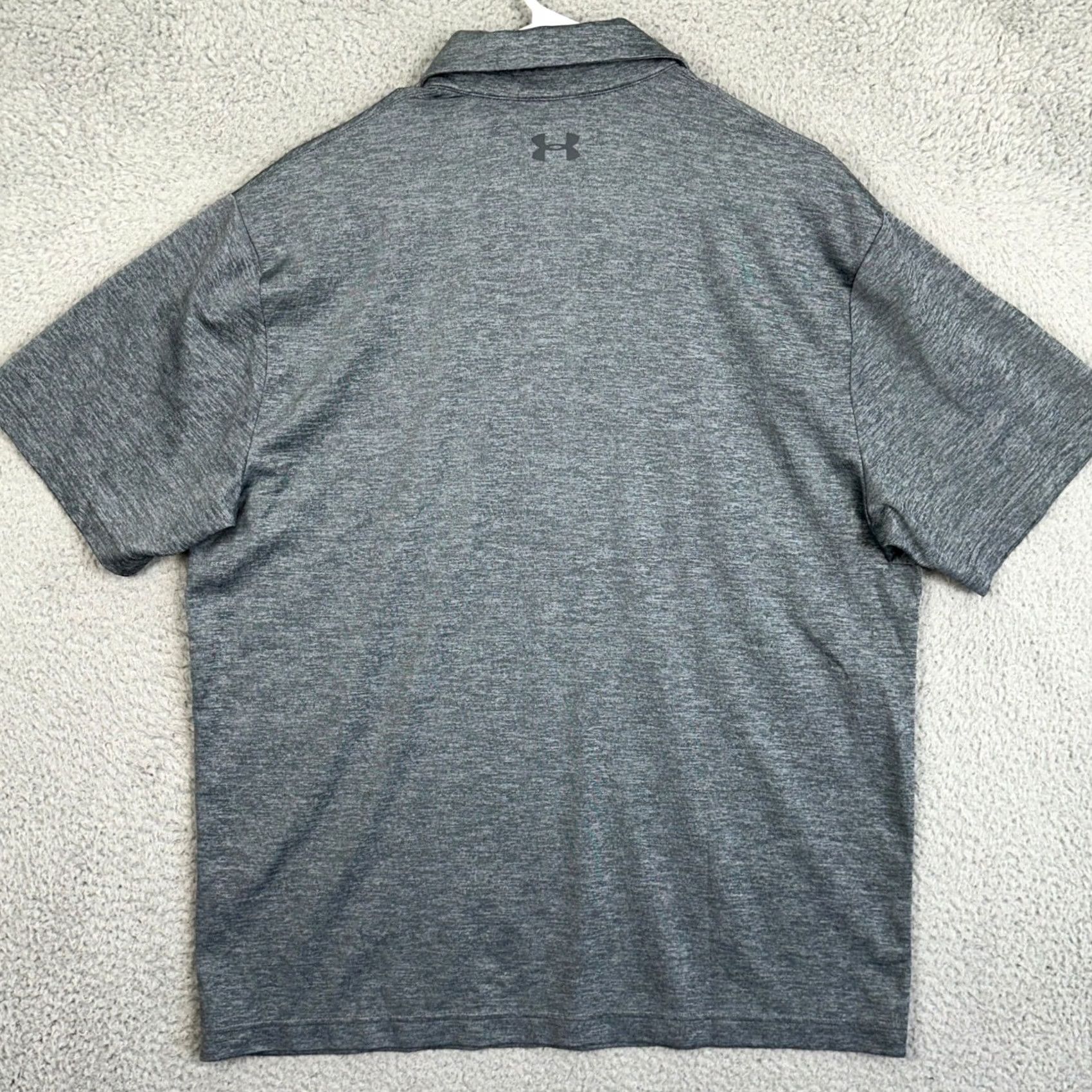 Under Armour Under Armour Playoff Polo Shirt Mens Large Gray Heat Gear Golf Rugby Loose Fit Size US L / EU 52-54 / 3 - 2 Thumbnail