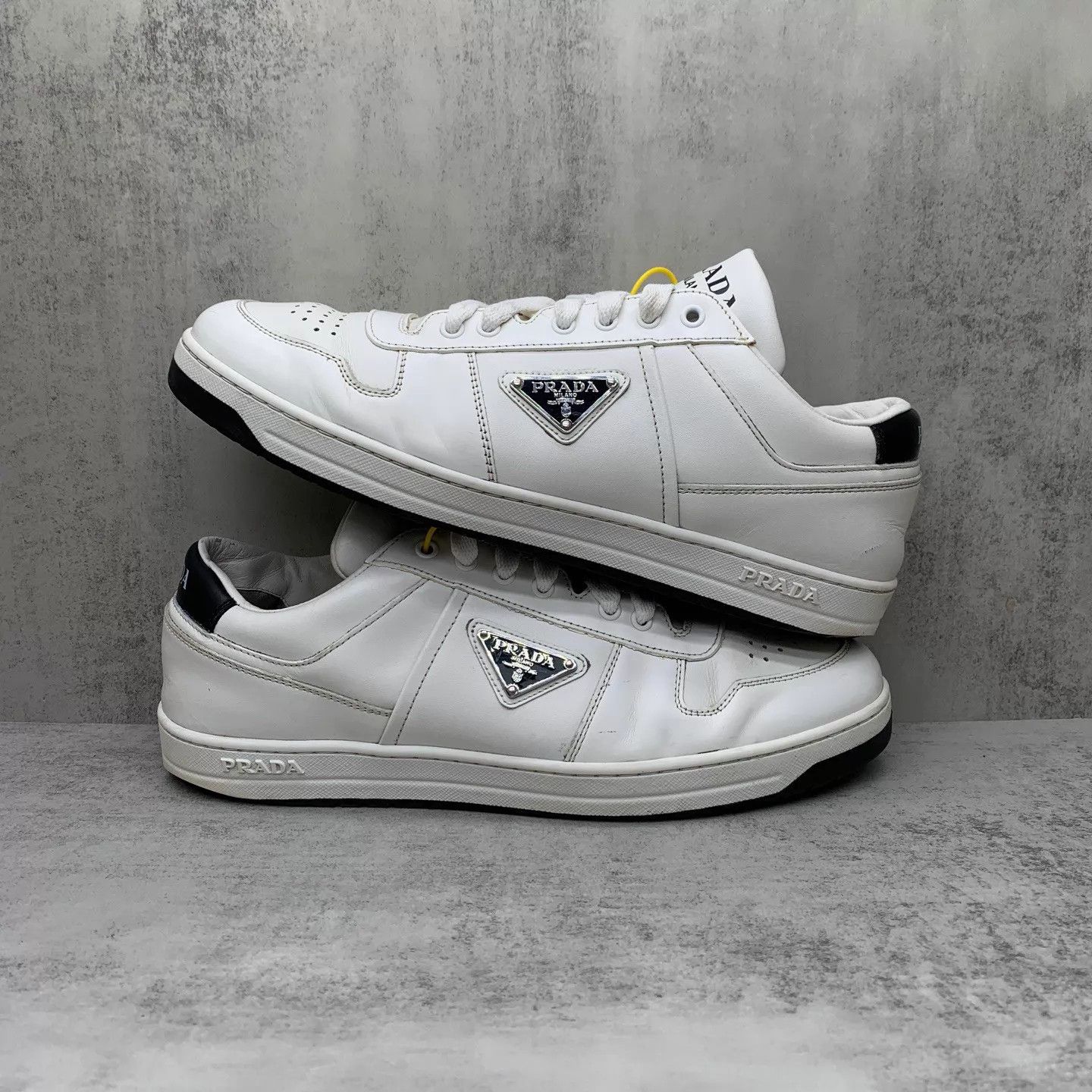 Prada Prada White Triangle Logo Sneakers Size 43 85 New Size US 10 / EU 43 - 2 Thumbnail