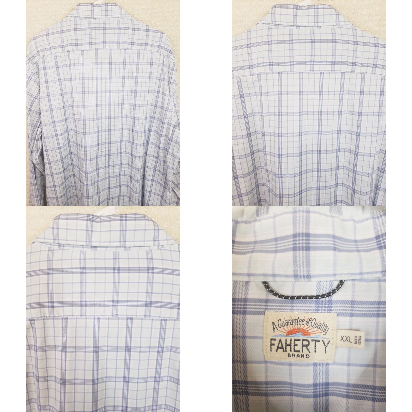 Faherty Faherty Button-Up Shirt Plaid Multicolor 2XL Cotton Blend Long Sleeve Button-Up Shirt Men Size US XXL / EU 58 / 5 - 8 Thumbnail