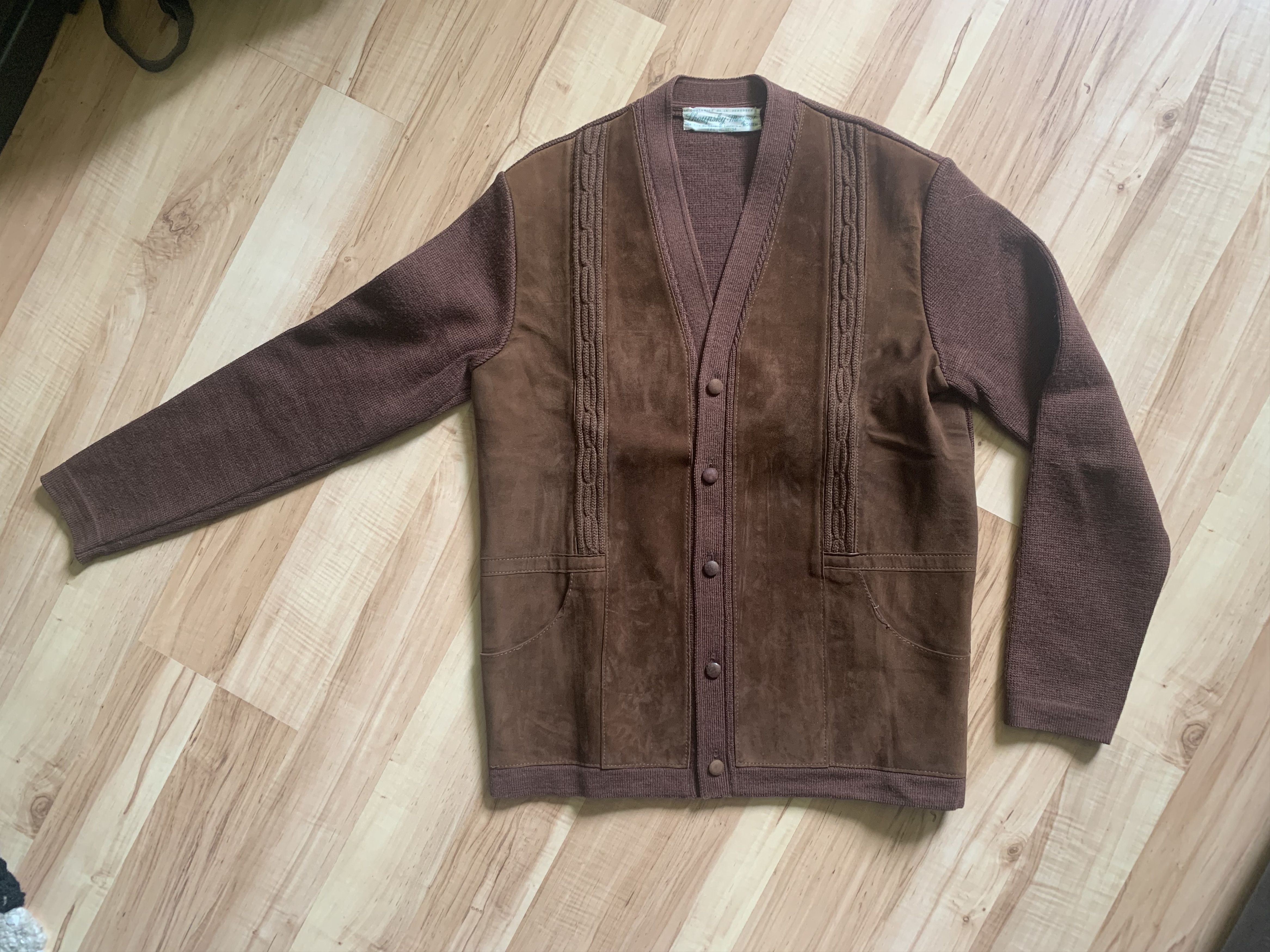 Vintage Wool Cardigan 70s Brown Vintage Size US S / EU 44-46 / 1 - 1 Thumbnail