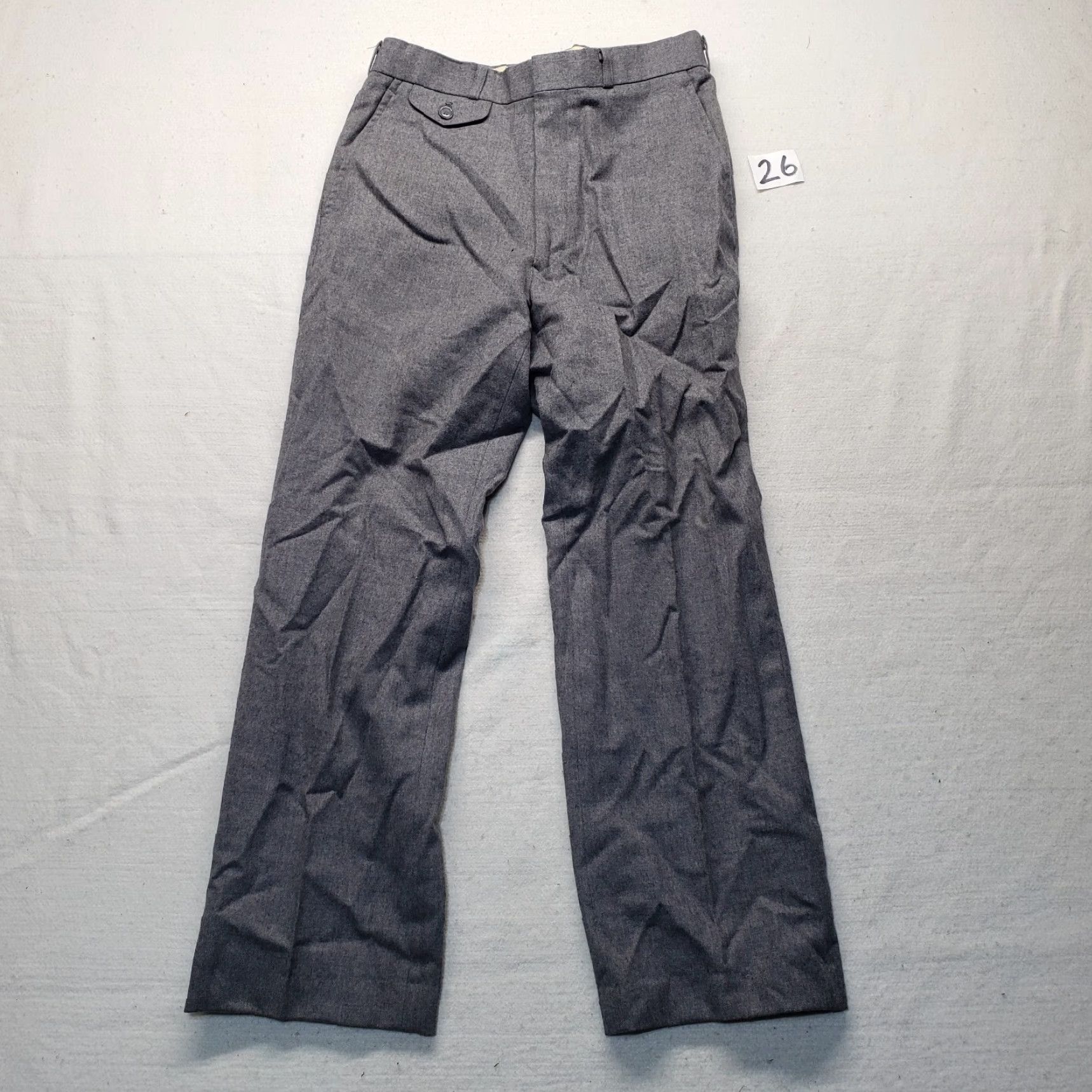 Vintage Le Tigre Gray Wool Pants Solid Casual Work Pants Women's Size 14 (33) Size 36" / US 14 / IT 50 - 2 Thumbnail