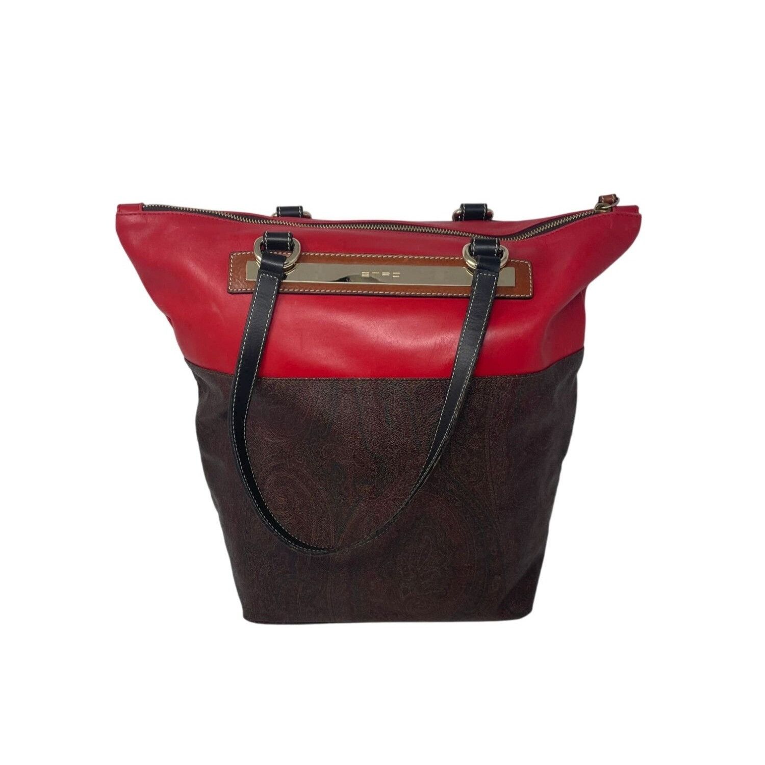 Etro ETRO Milano Limited Edition Red Leather and Coated Paisley C Size ONE SIZE - 2 Thumbnail