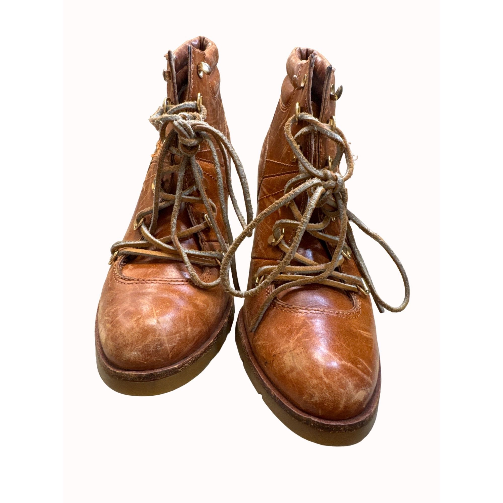 Michael Kors Michael Kors women’s brown leather ankle boots size 10M Saka Size US 10 / IT 40 - 4 Thumbnail