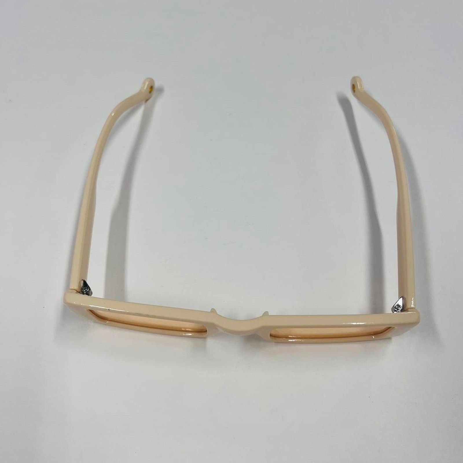 Vintage Y2k 2000s vintage style cream tan rectangular sunglasses Size ONE SIZE - 5 Thumbnail