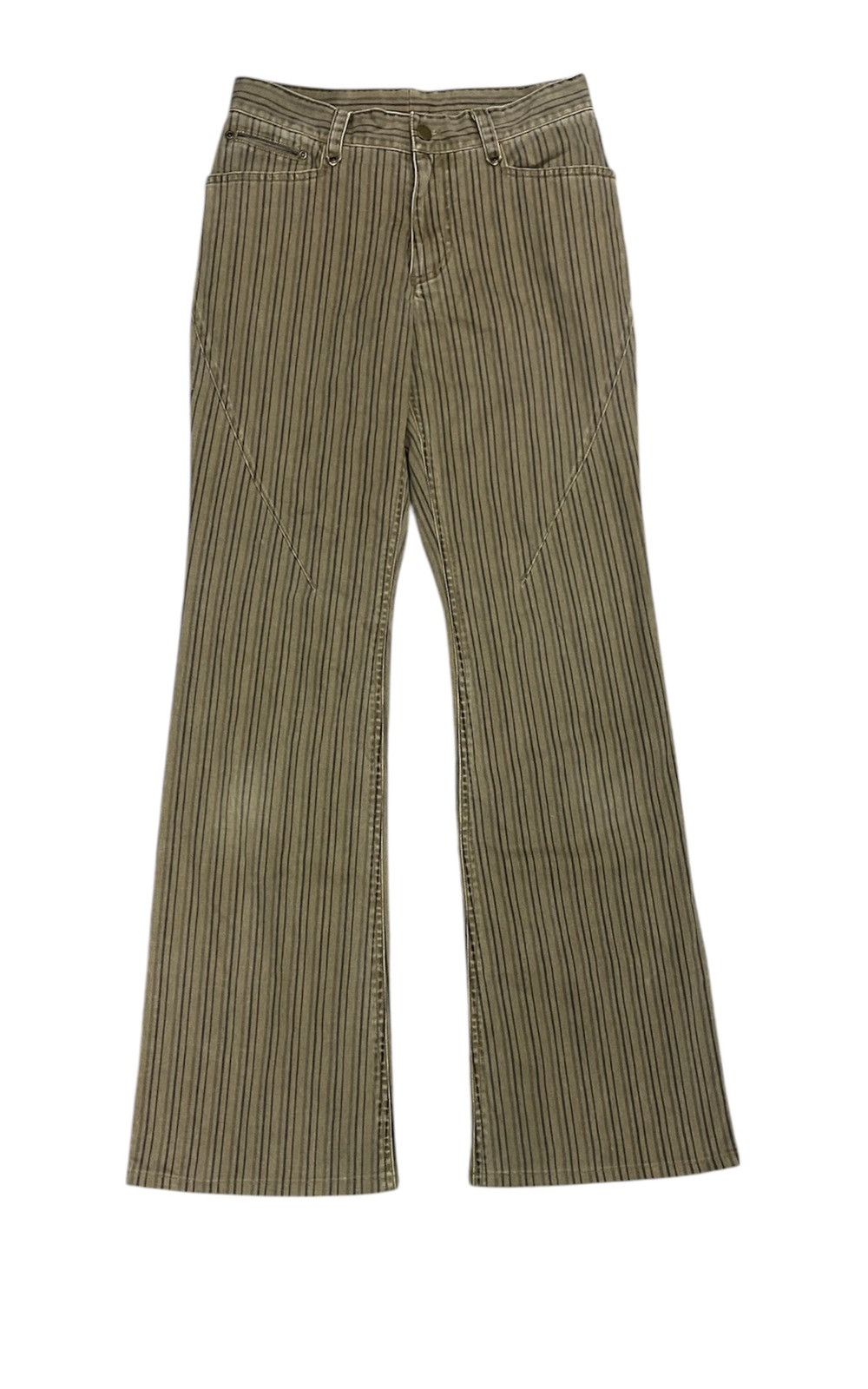 Japanese Brand × Obelisk × Shellac 🔥2000s A.S.M Japan Flare stripe LGB GOA Size US 29 - 1 Thumbnail