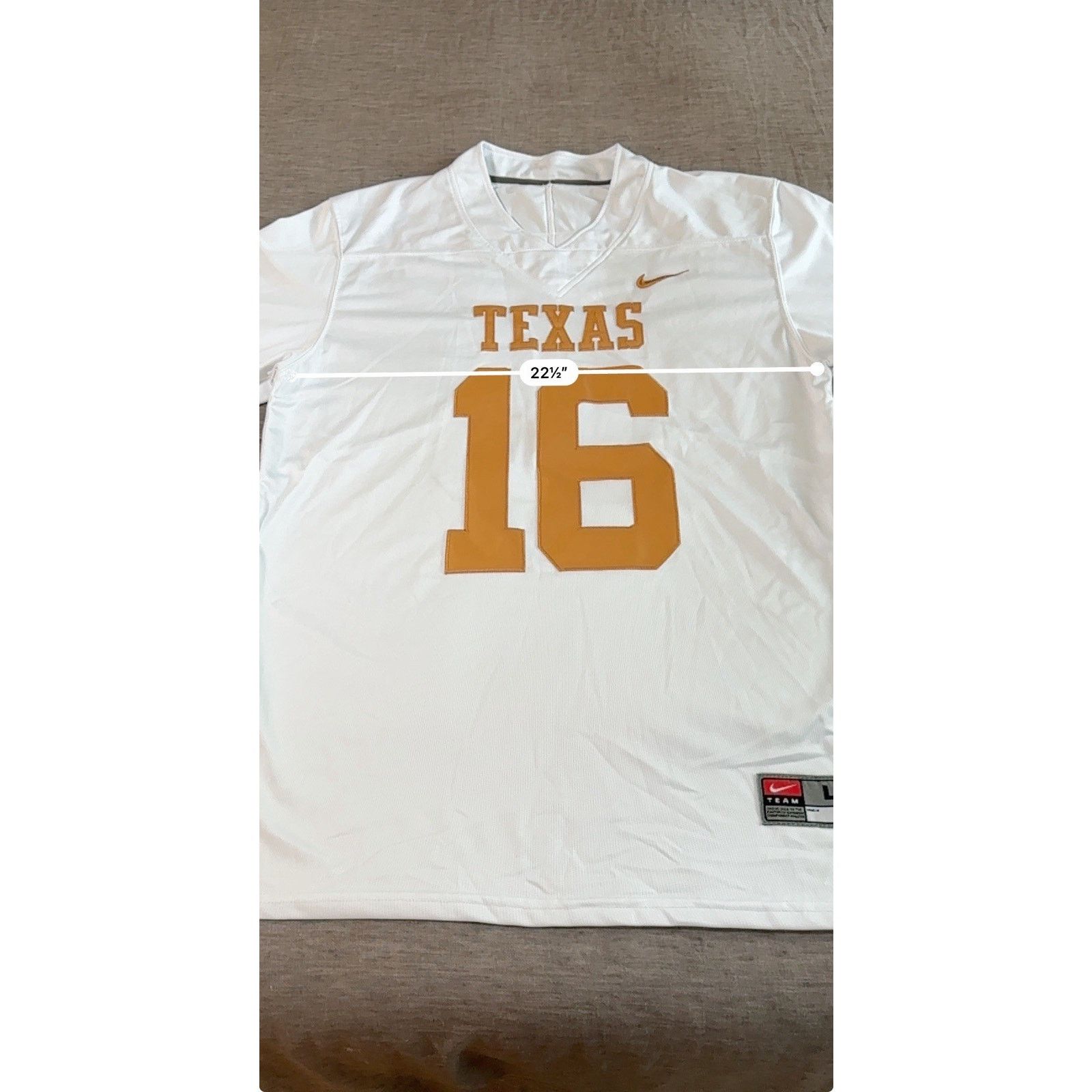 Nike Nike Team Texas Longhorns #16 Manning Jersey (L) Vintage Size US L / EU 52-54 / 3 - 11 Thumbnail