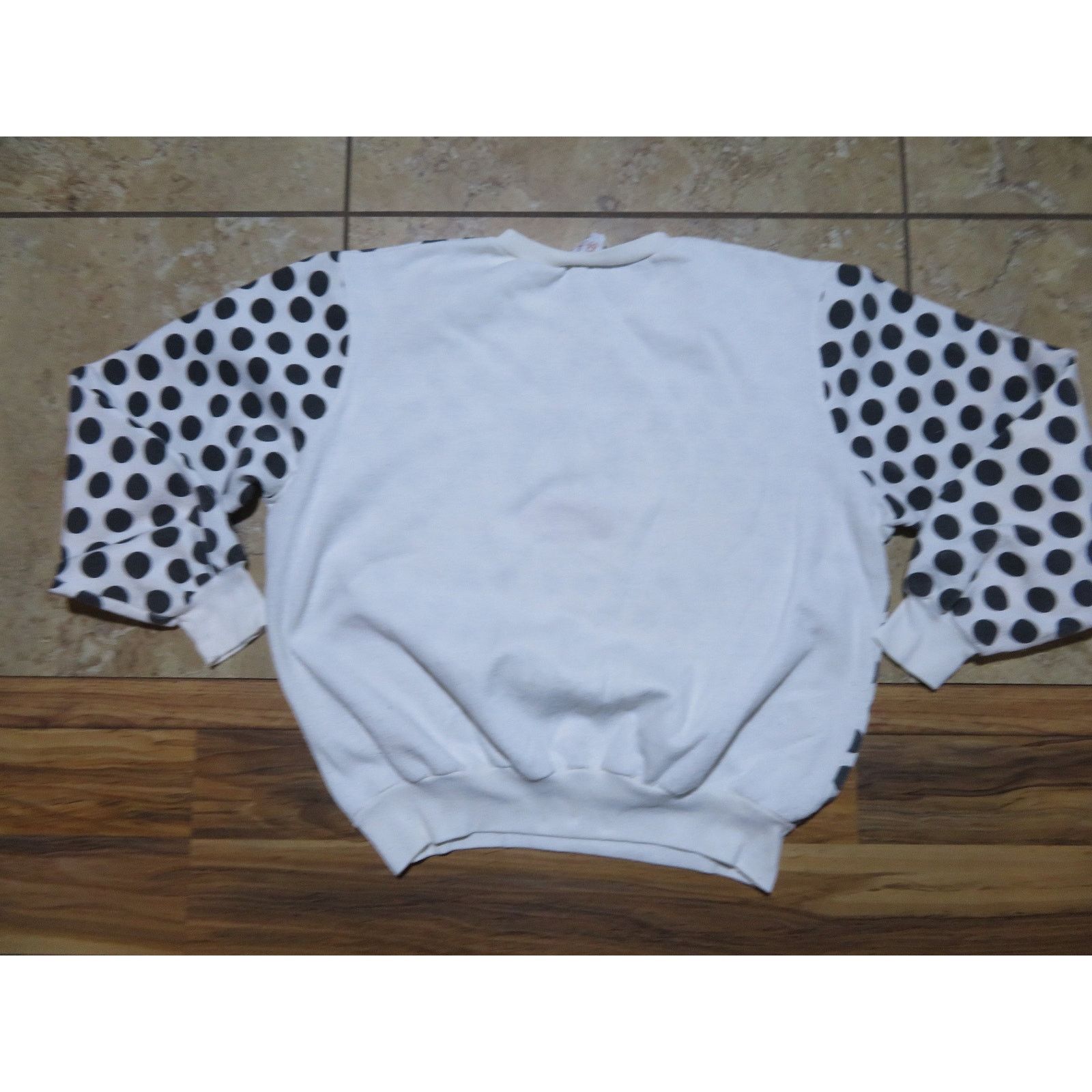Warner Bros Sylvester The Cat Sweatshirt White Black Polka Dot Sz L 80s Size L / US 10 / IT 46 - 5 Thumbnail