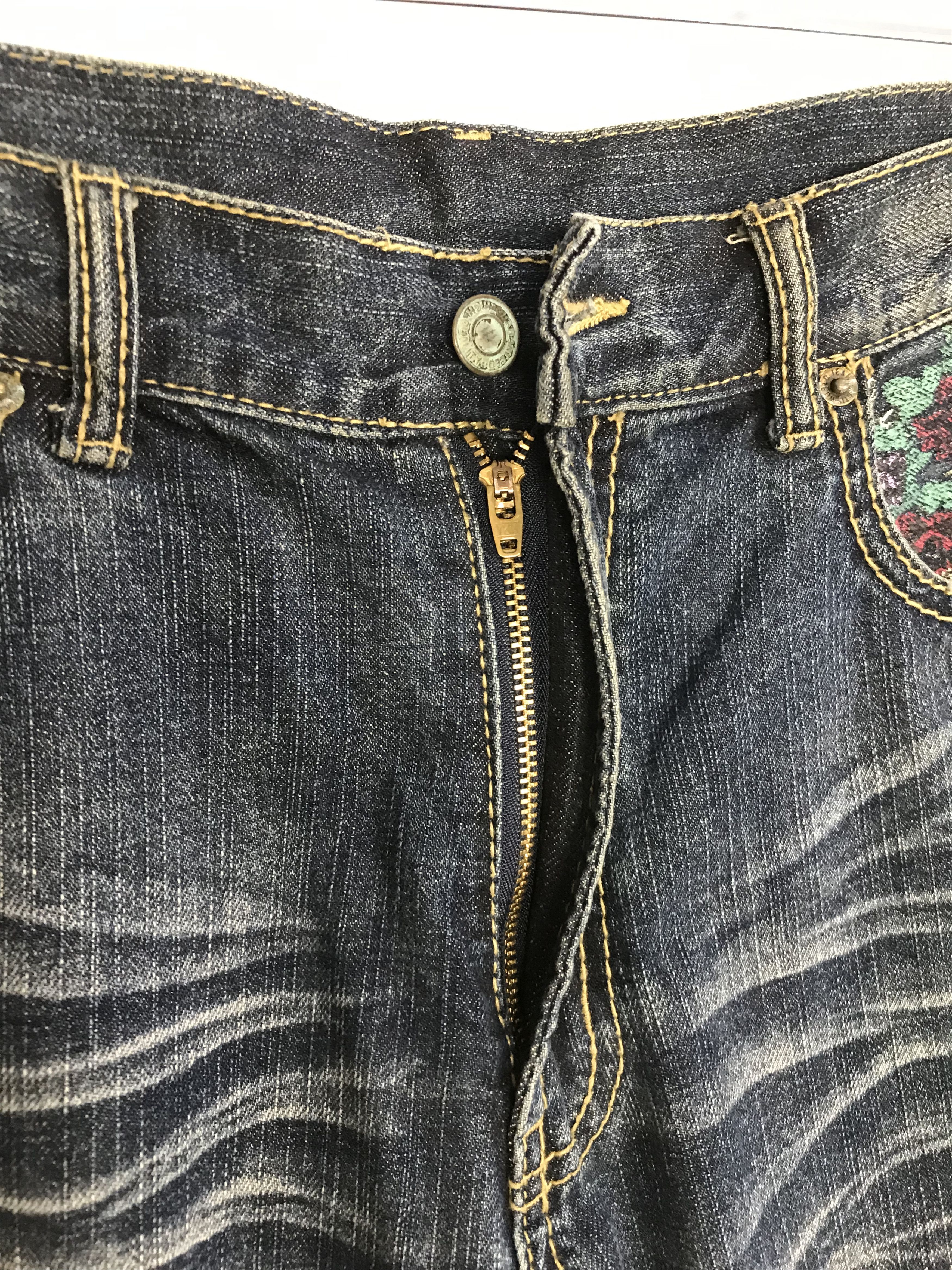Japanese Brand Vintage Japanese Brand Embroidery Dragon Zipper Jeans Size US 34 / EU 50 - 10 Thumbnail