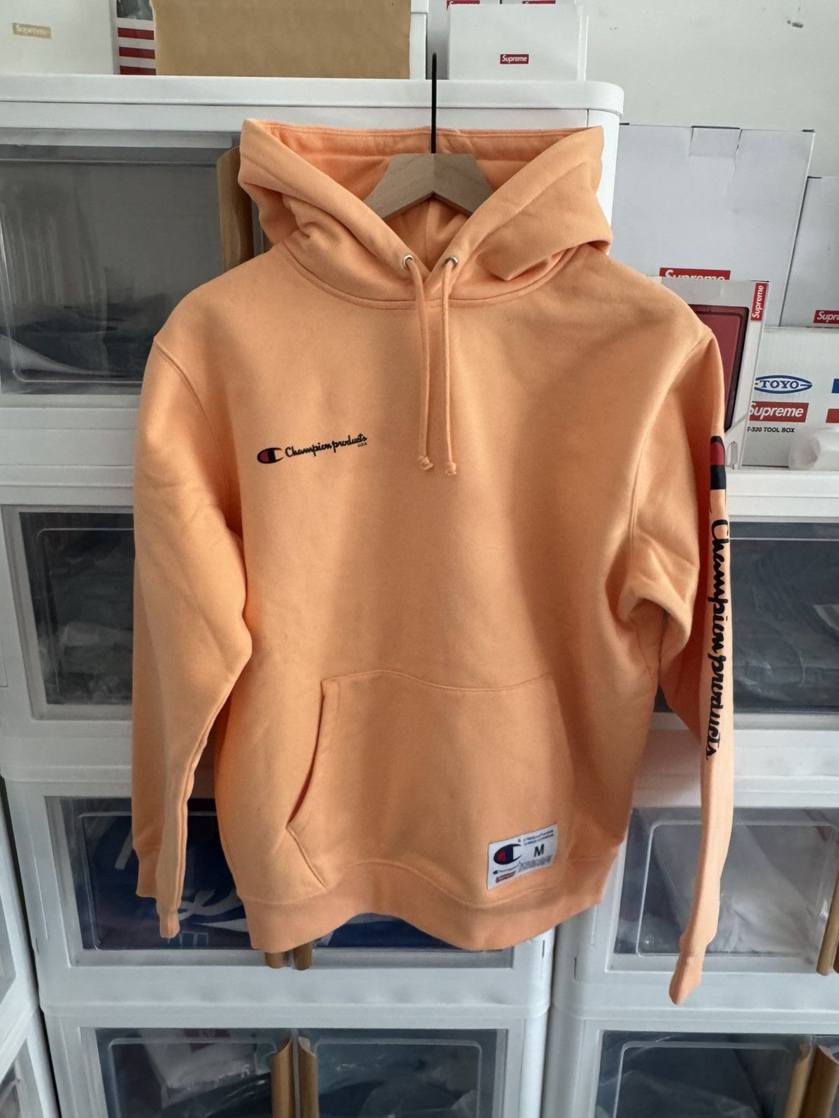 Champion Supreme Supreme Champion Hooded Sweatshirt Grailed