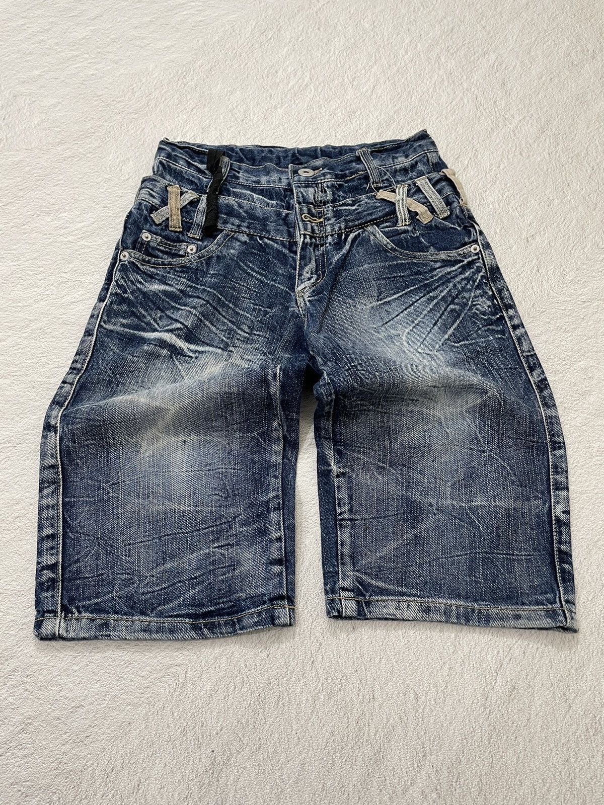Balenciaga 2000s nylus japan doublewaist acid wash jorts y2k style Size US 26 / EU 42 - 1 Thumbnail