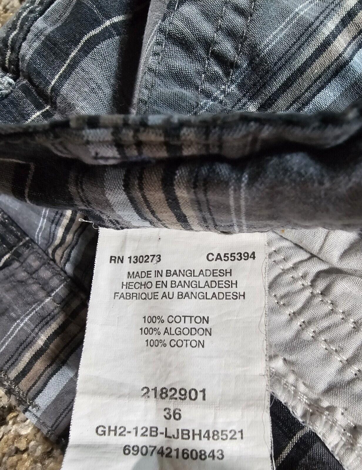 Lee Lee Dungarees Cargo Shorts 36 Gray Plaid Front & Back Pocket Size US 36 / EU 52 - 3 Thumbnail