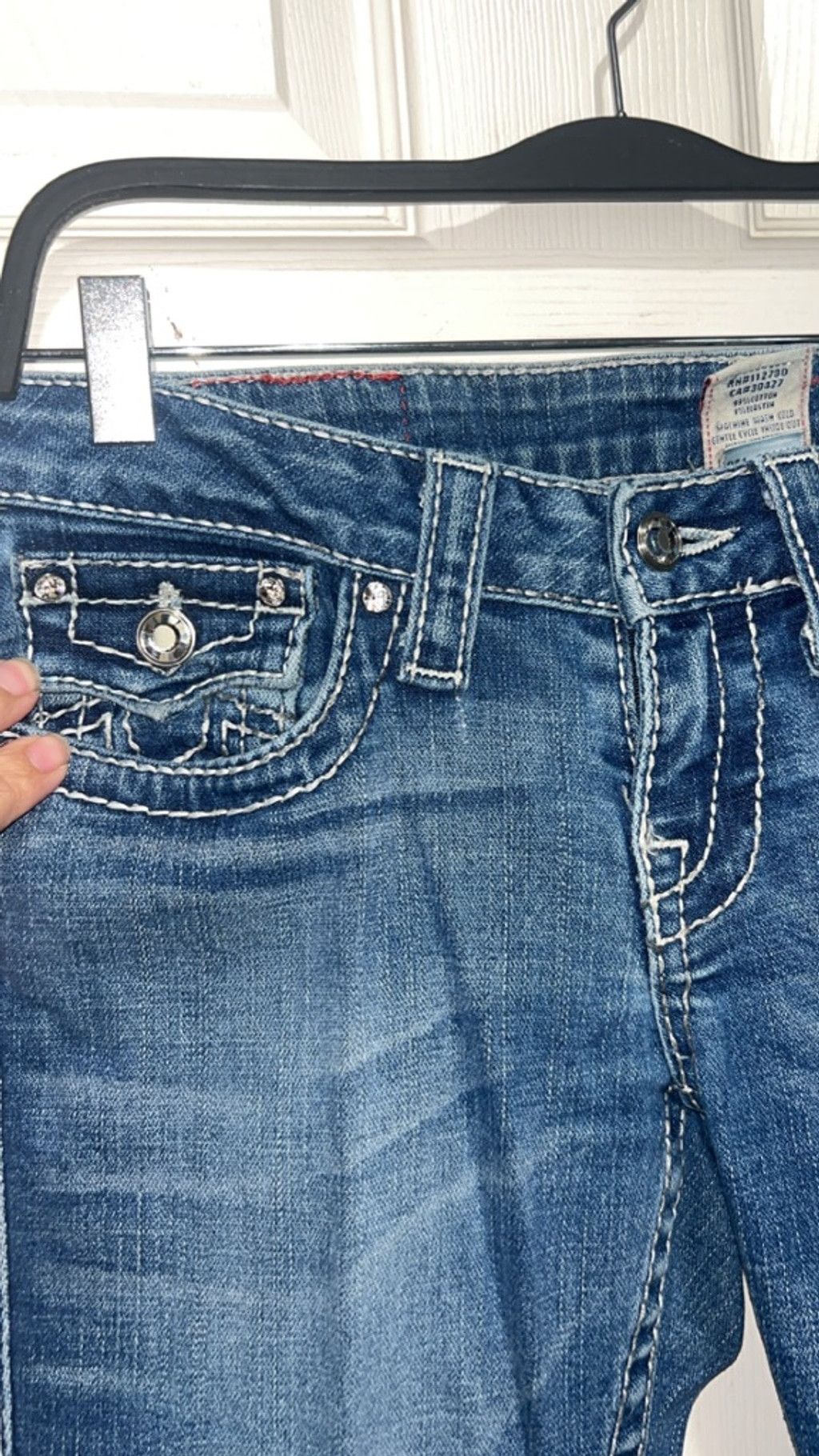 True Religion Women's True Religion Blue Flare Jeans Size 27 Size 27" / US 4 / IT 40 - 3 Thumbnail