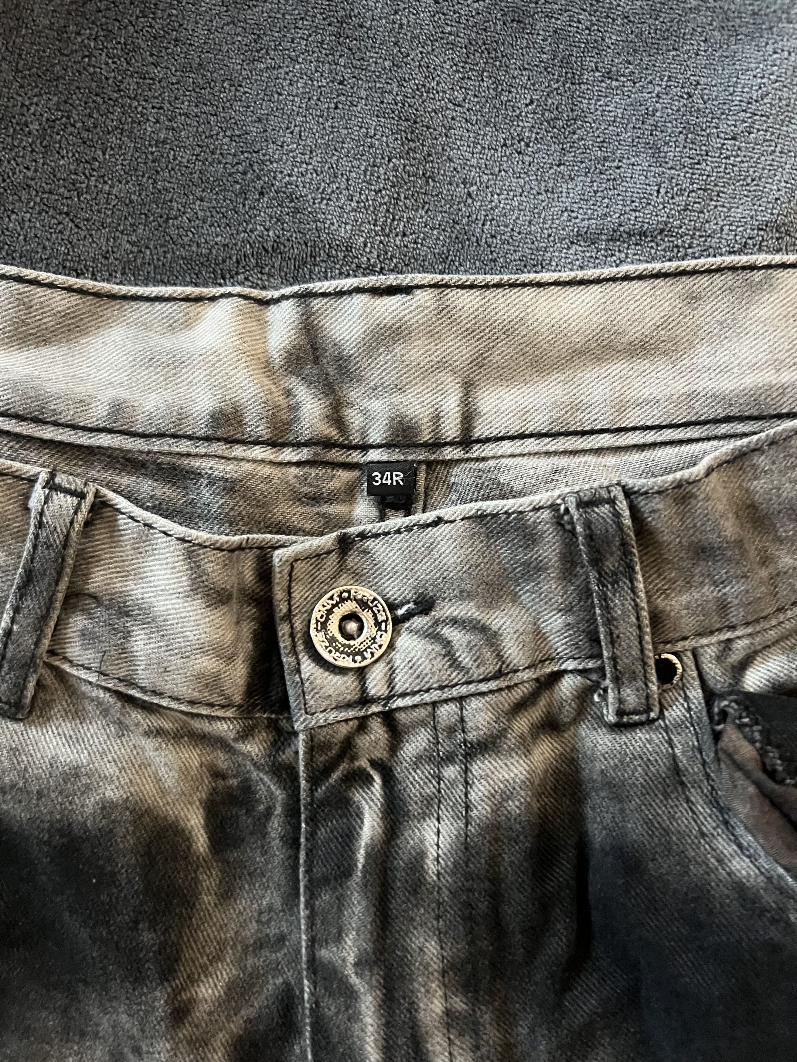 Other black acid bleach wash denim Size US 34 / EU 50 - 2 Thumbnail
