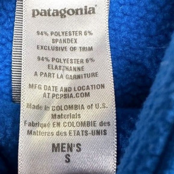 Patagonia Patagonia Shirt Mens Small Blue Fleece Quarter Zip Pullover Long Sleeve Stretch Size US S / EU 44-46 / 1 - 5 Thumbnail