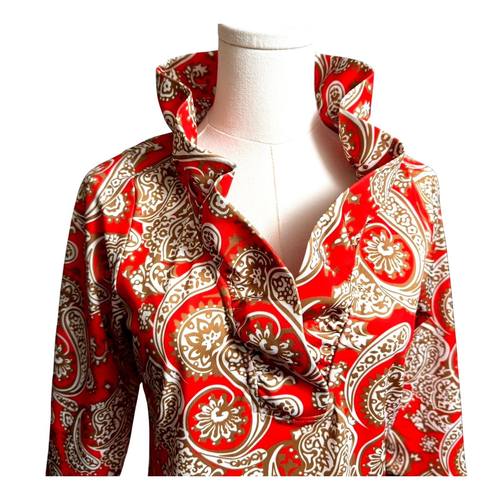 Gretchen Scott Gretchen Scott Jersey Ruffneck Dress Paisley Size XS Size XS / US 0-2 / IT 36-38 - 4 Thumbnail