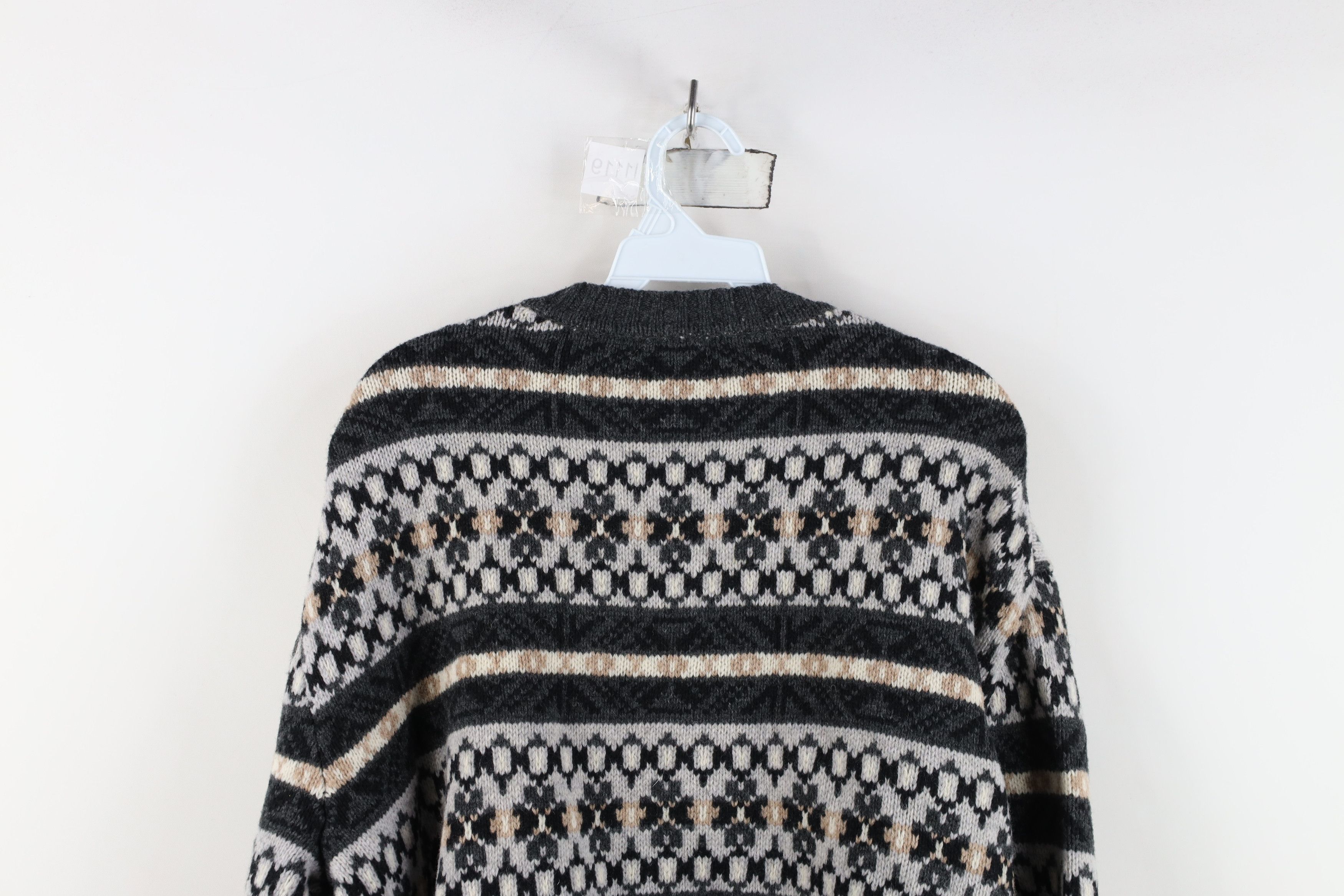 J.Crew J Crew Lambswool Knit Fair Isle Nordic Crewneck Sweater Size L / US 10 / IT 46 - 8 Thumbnail