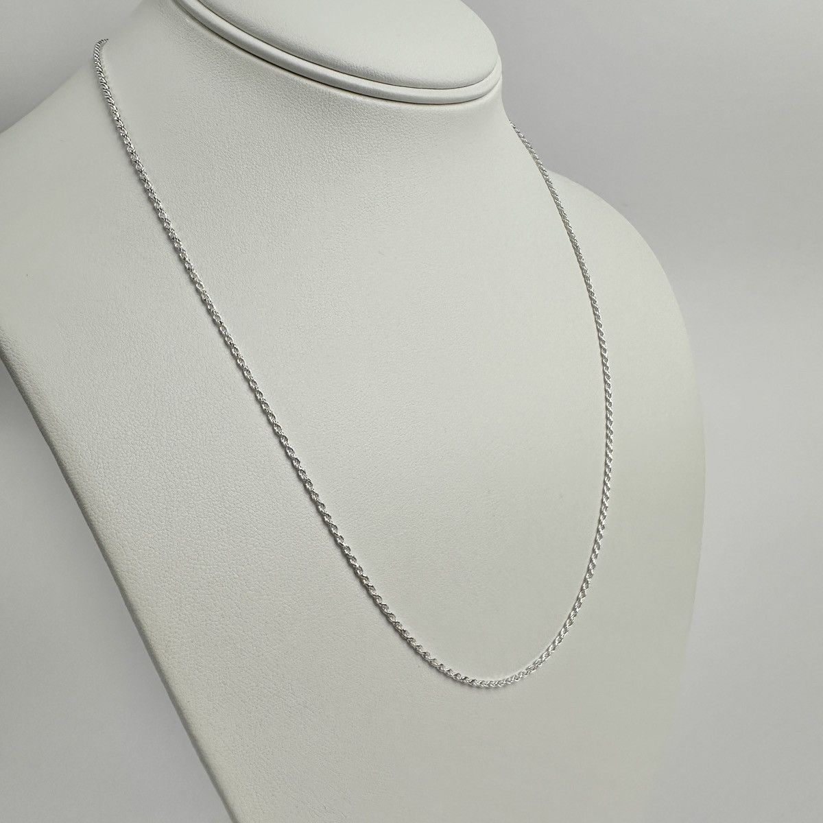 Jewelry Silver Chain Solid .925 Silver Rope Chain 1.5mm 20 Inches Size ONE SIZE - 2 Thumbnail