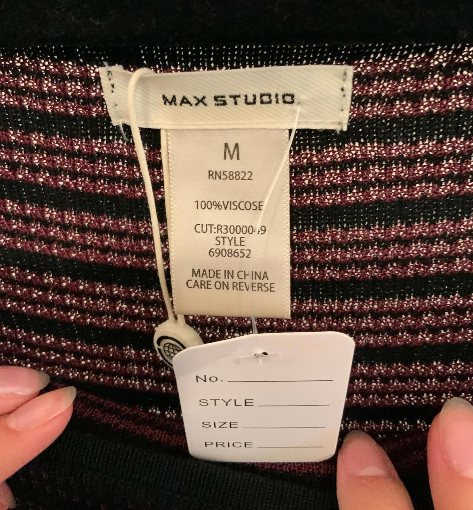 Designer Max Studio Women's Long Sleeve Knit Dress - Size M Size M / US 6-8 / IT 42-44 - 3 Thumbnail