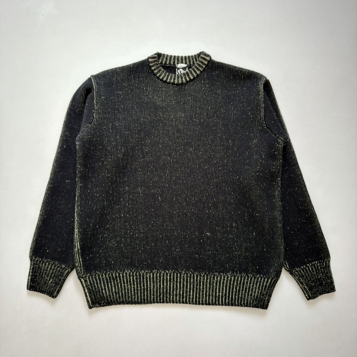 GR10K Black/Lime ‘Aimless Compact Knit’ Sweater Size US M / EU 48-50 / 2 - 2 Thumbnail