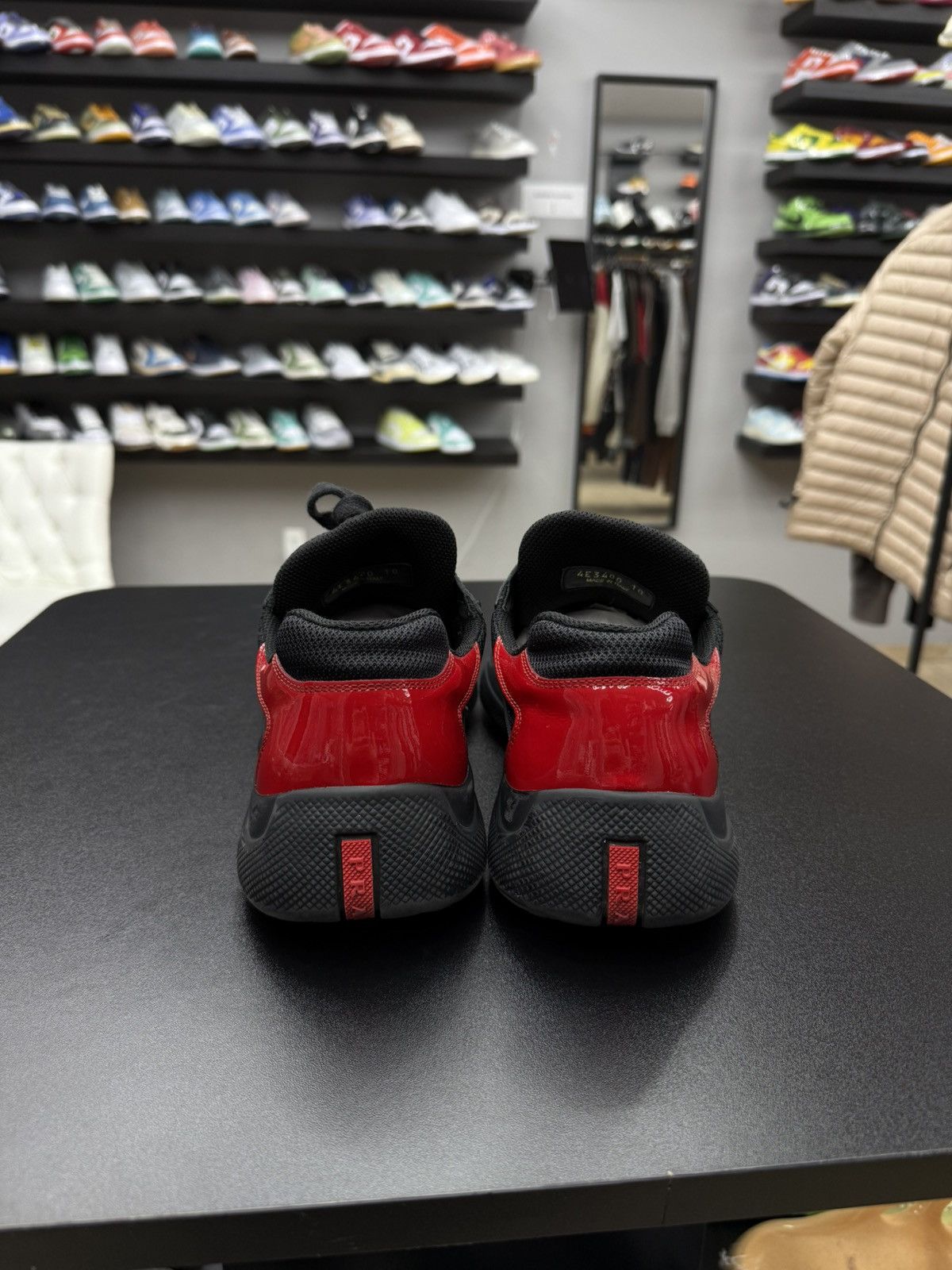 Prada Prada Americas Cup Sneaker Black Red Size 11 US 10 Prada Size US 11 / EU 44 - 11 Thumbnail