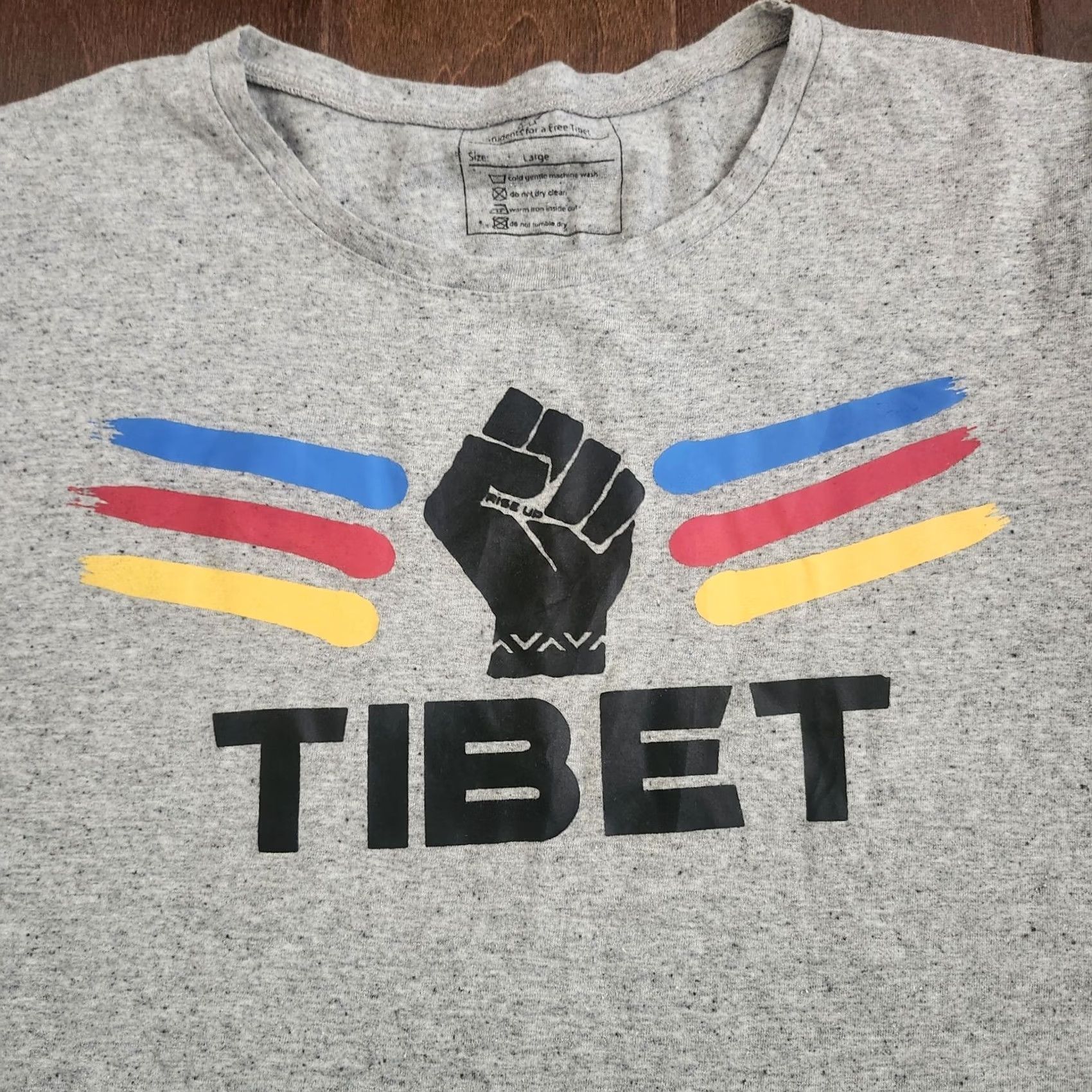 Vintage VINTAGE Free Tibet Graphic Tee Shirt Mens L Gray Cotton Short Sleeve Crew Neck Activist Shirt Mens Regular Fit Size US L / EU 52-54 / 3 - 3 Thumbnail