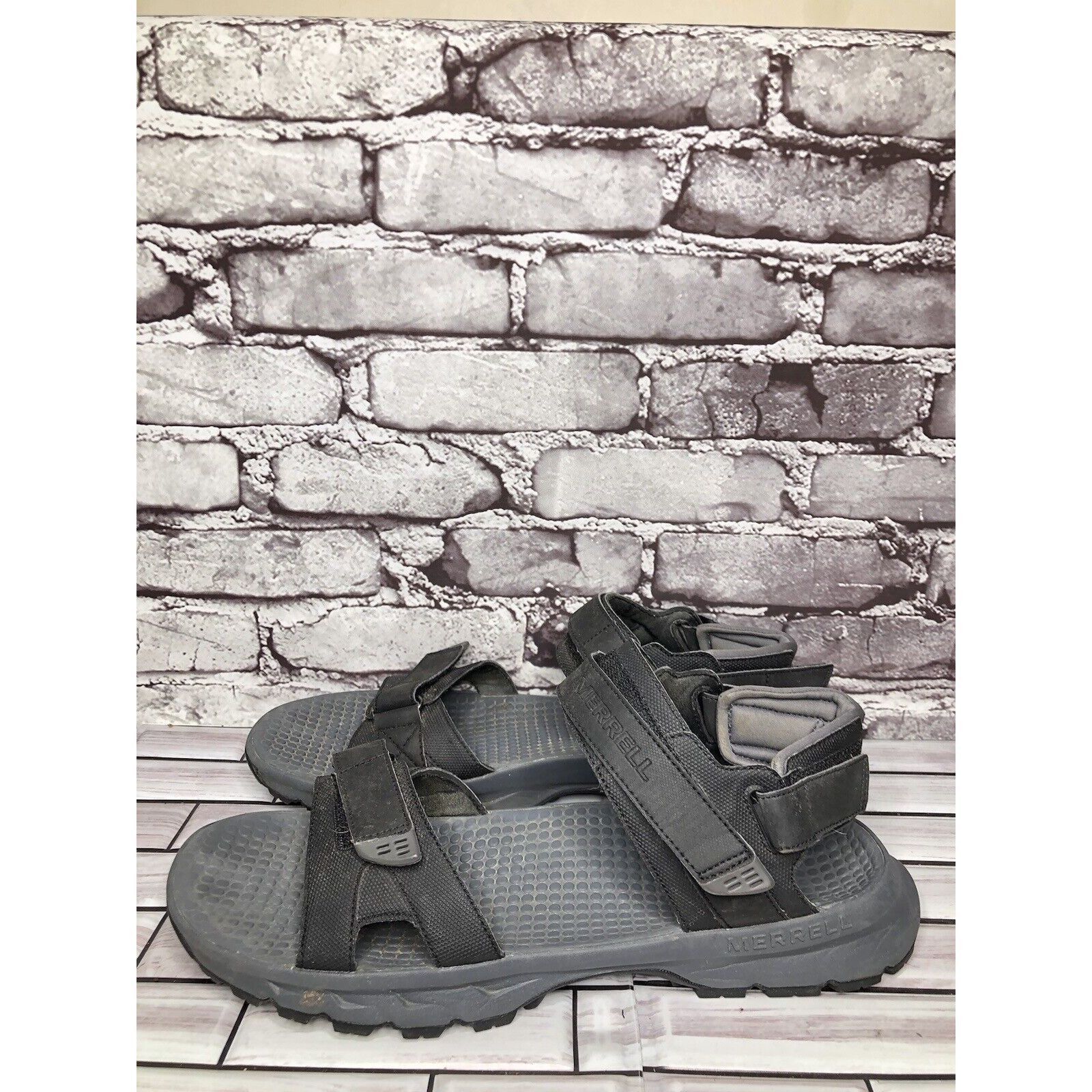 Merrell Merrell Black Synthetic Hiking AnkleStrap Performance Sandal Size US 14 / EU 47 - 15 Thumbnail