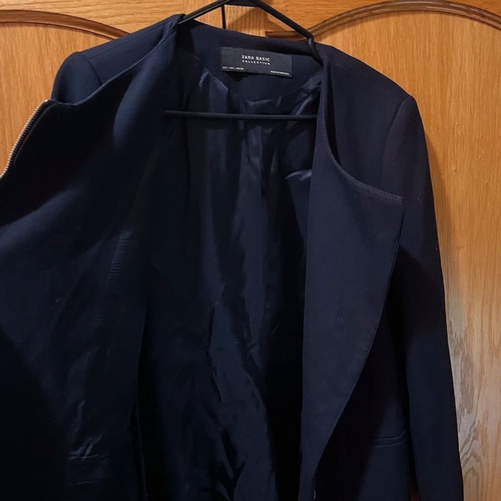 Zara Zara Basic Collection Large navy blazer Size L / US 10 / IT 46 - 5 Thumbnail
