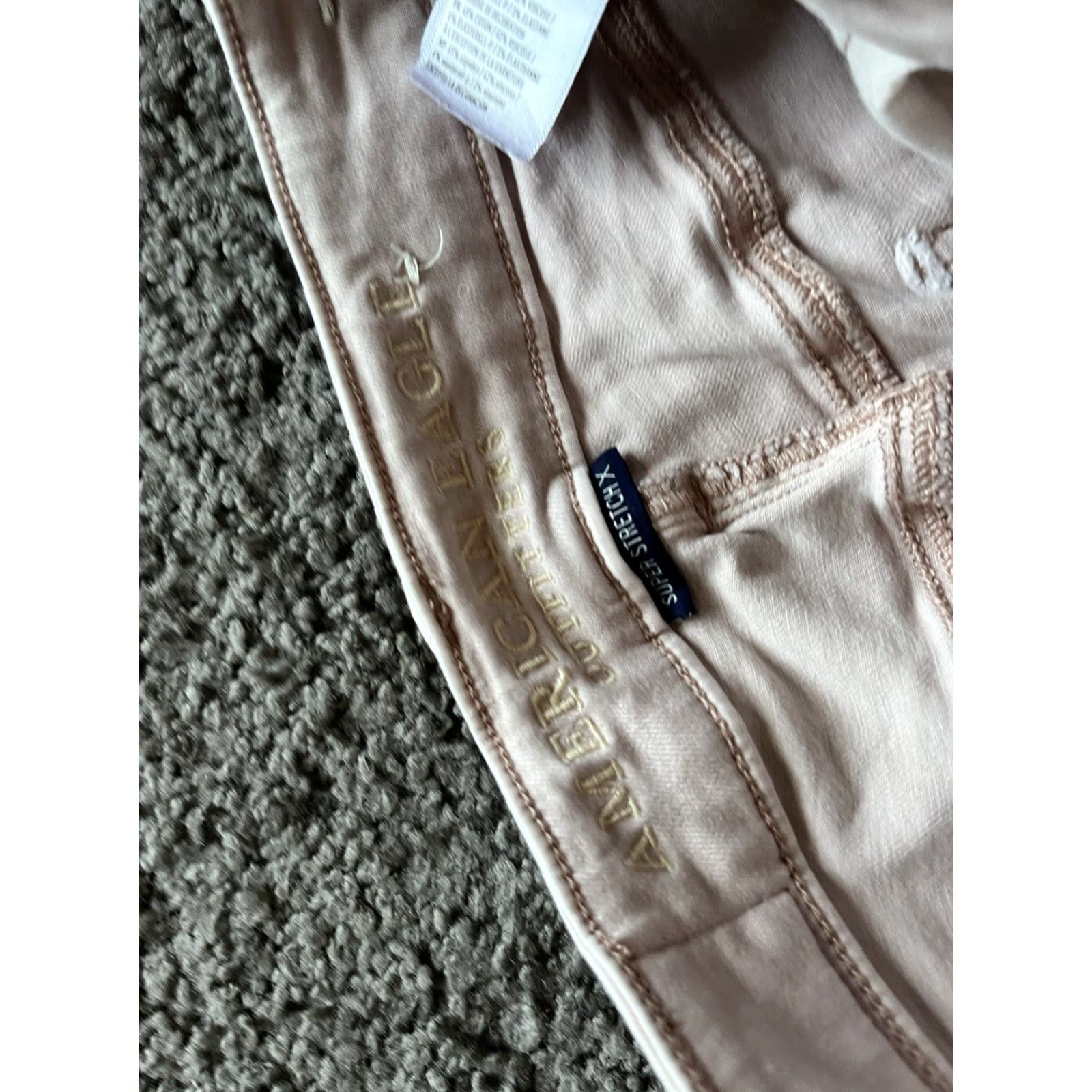 American Eagle Outfitters American Eagle Jeans Women Size 0 Pink High Rise Jeggings Stretch Womens Size 25" / US 0 / IT 36 - 6 Thumbnail