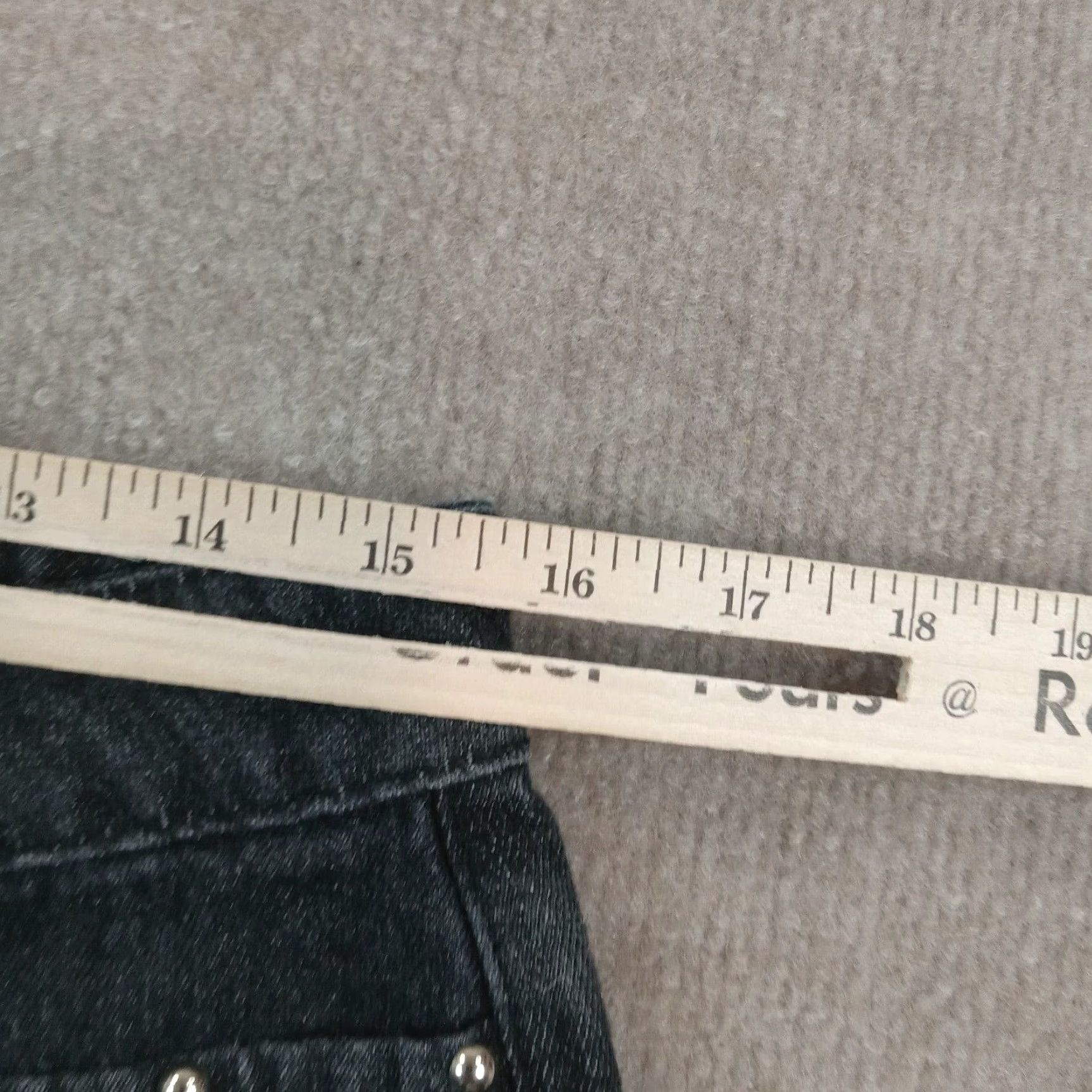 Cider Cider Black High Rise Straight Leg Studded Jeans Womens Large Size 36" / US 14 / IT 50 - 6 Thumbnail