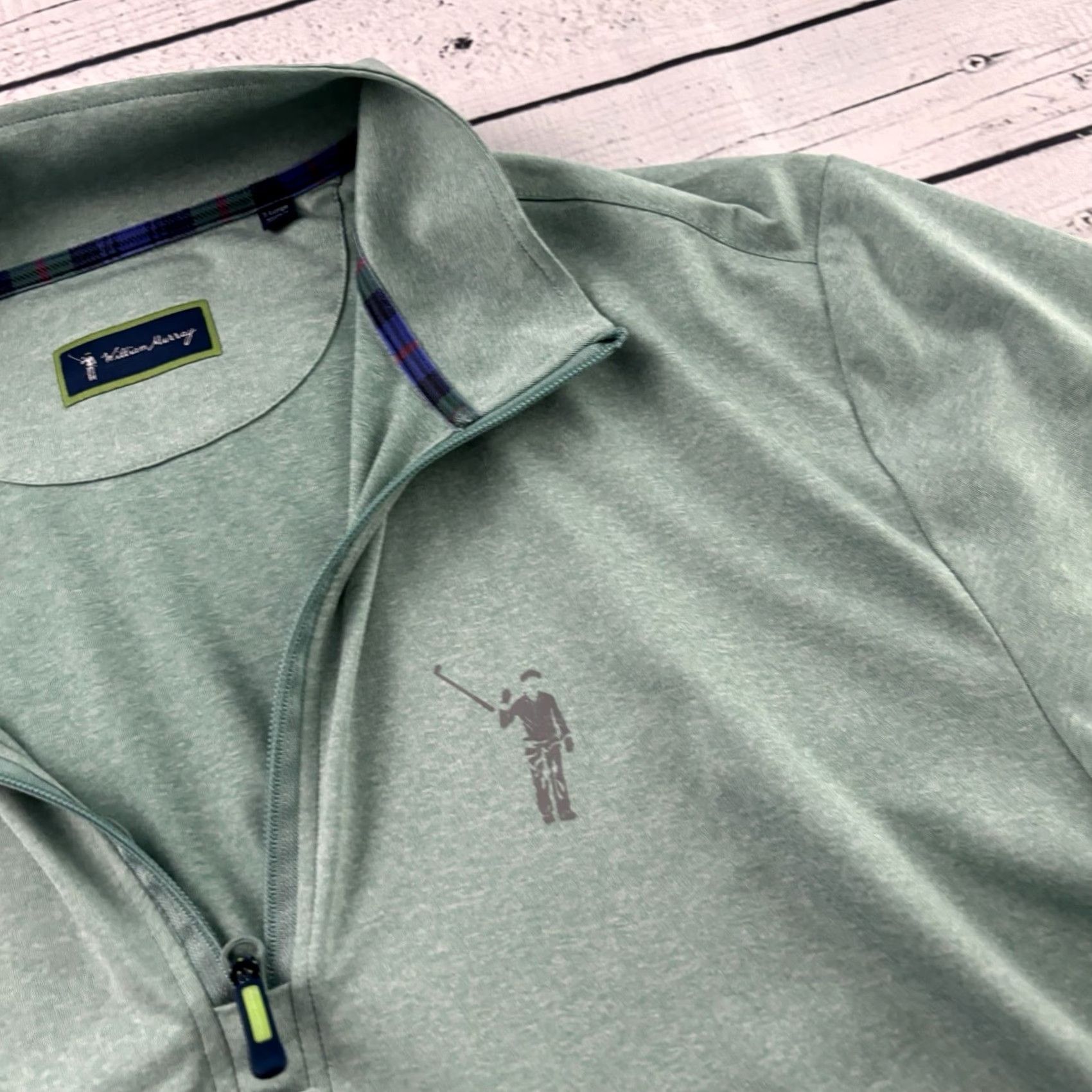 Vintage William Murray Pullover 1/4 Zip Jacket Men's XL Green Athletic Golf Shirt Size US XL / EU 56 / 4 - 3 Thumbnail