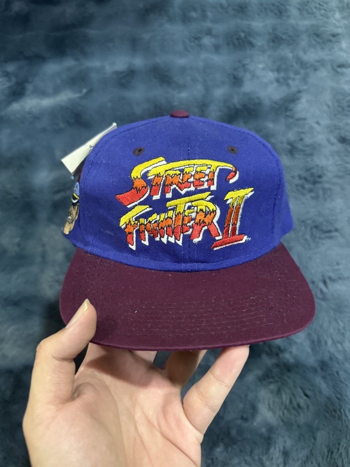 vintage 1993 Street Fighter II M. Bison blockhead snapback