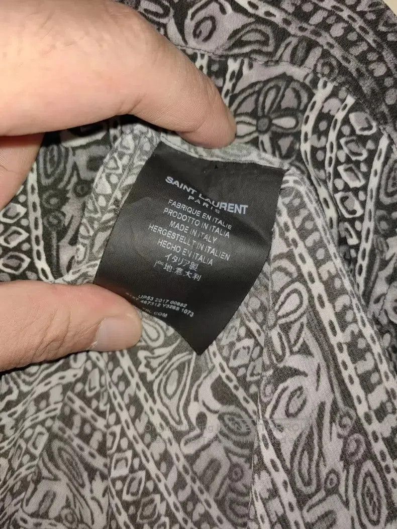 Saint Laurent Paris SLP Saint Laurent Silk Henley Shirt. Size US M / EU 48-50 / 2 - 6 Thumbnail