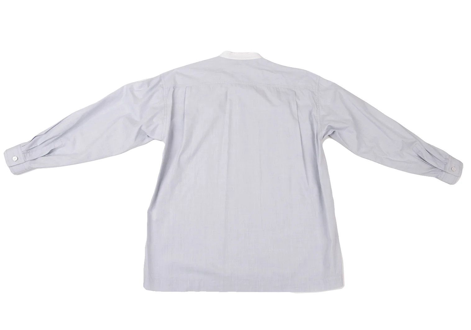 Issey Miyake Front Pleats Band Collar Shirt in Light Blue Size S Size US S / EU 44-46 / 1 - 12 Thumbnail