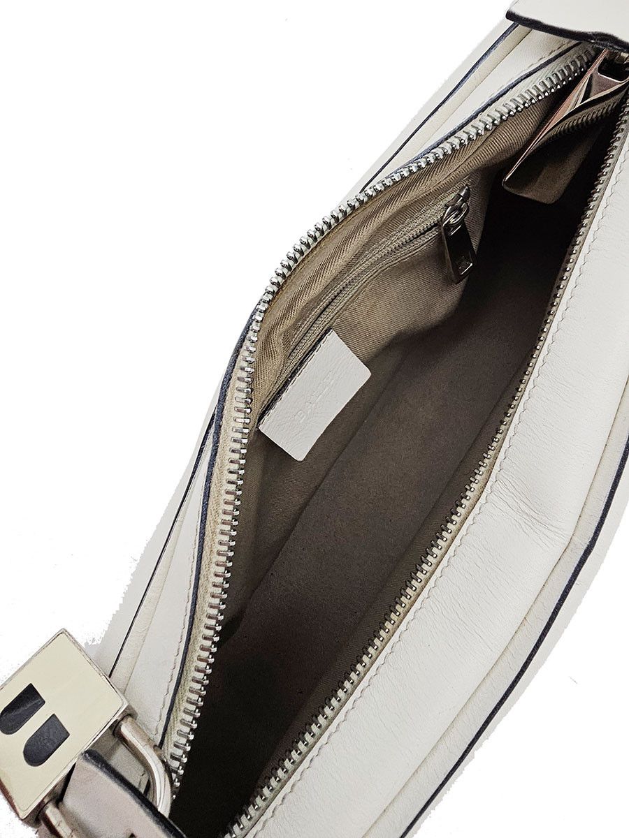 Bally Bally White Leather Zip Shoulder Bag Size ONE SIZE - 5 Thumbnail