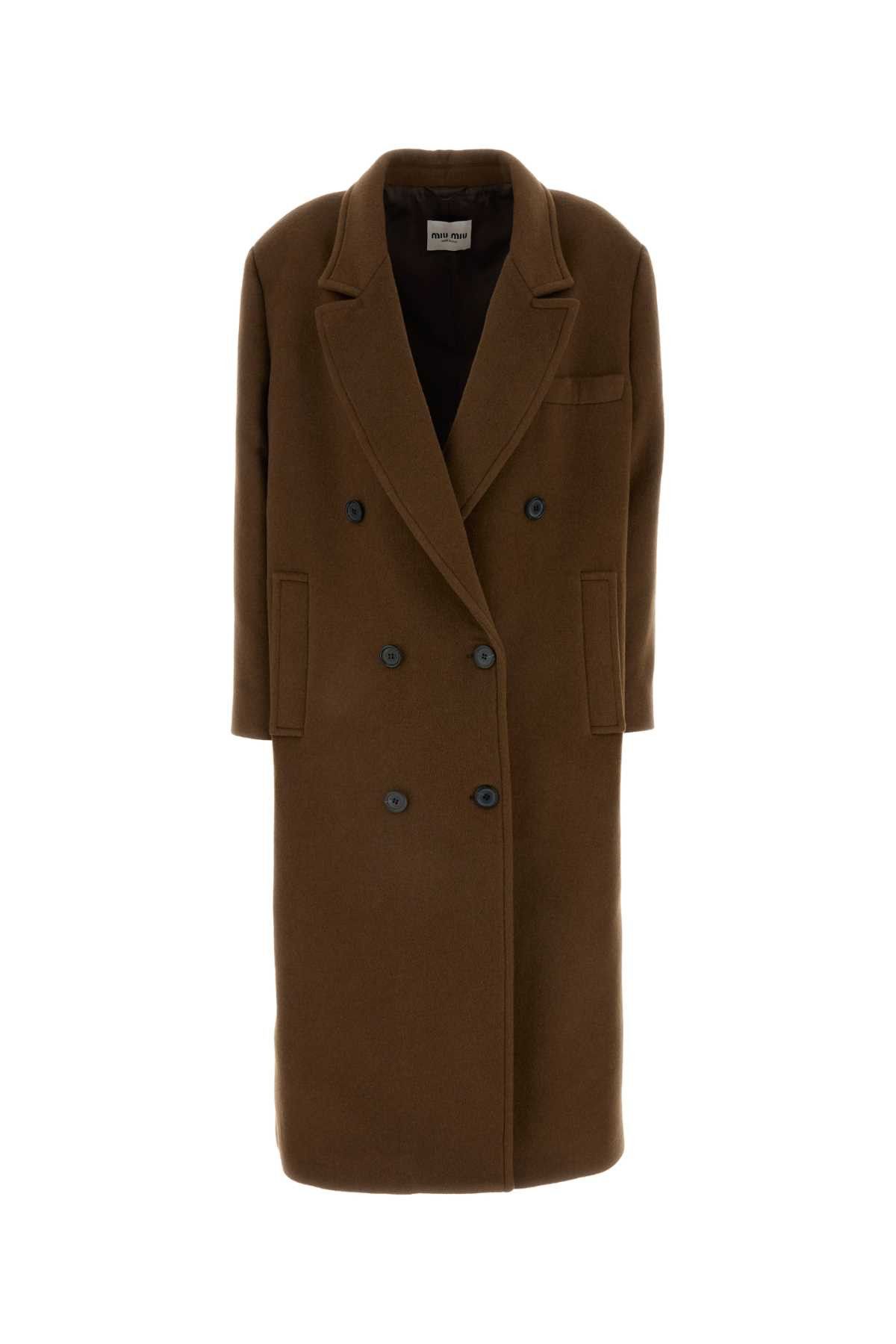 Miu Miu Navy Blue Mohair Blend Oversize Overcoat | Grailed
