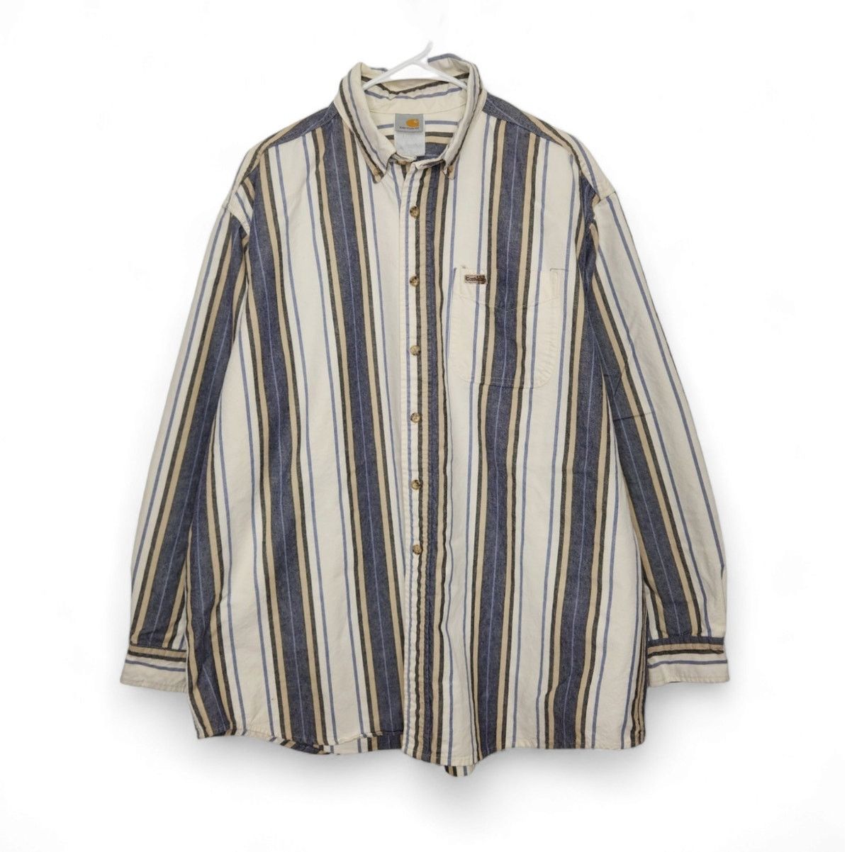 Carhartt Vintage Carhartt Union? Flannel Button Shirt VTG XL Stiped Size US XL / EU 56 / 4 - 1 Thumbnail