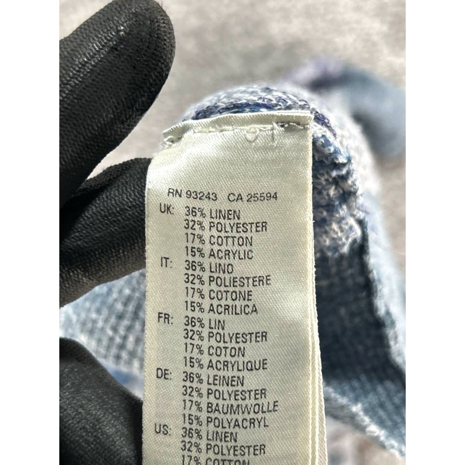 Diesel VINTAGE Diesel Sweater Womens Large Blue Linen Knit Pullover Size L / US 10 / IT 46 - 4 Thumbnail