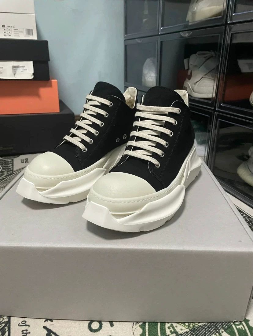 Rick Owens Black White Thick Sole Sneakers