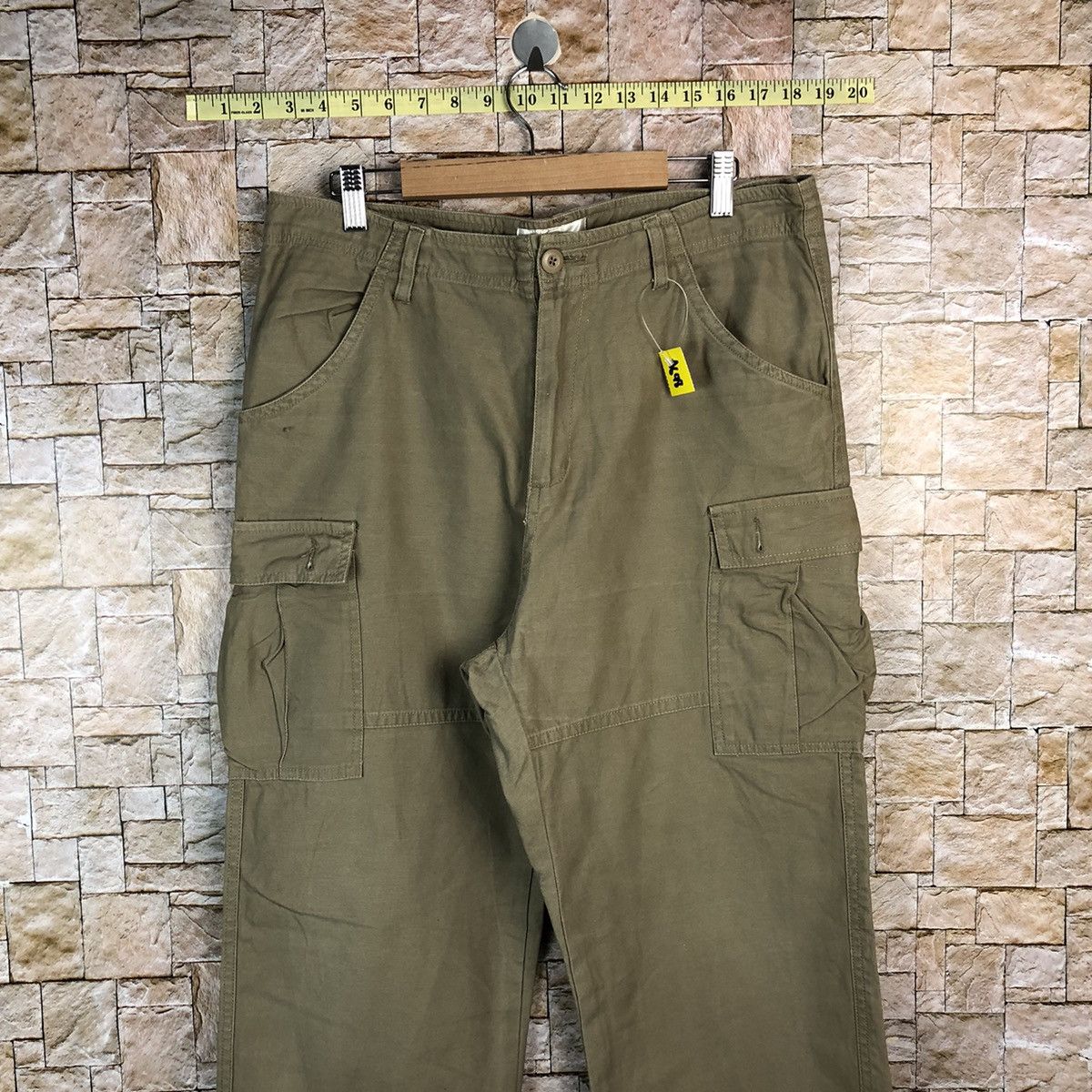 Japanese Brand Fullile Green utility tactical Cargo Multipocket Pants #A648 Size US 34 / EU 50 - 2 Thumbnail