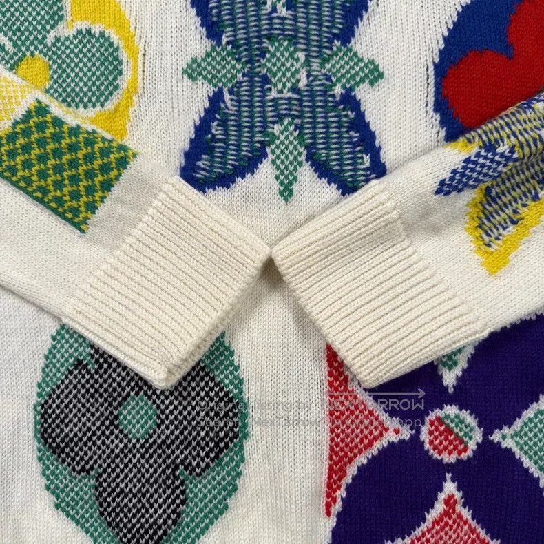 Louis Vuitton Louis Vuitton White three-flower full-print sweater Size US L / EU 52-54 / 3 - 5 Thumbnail