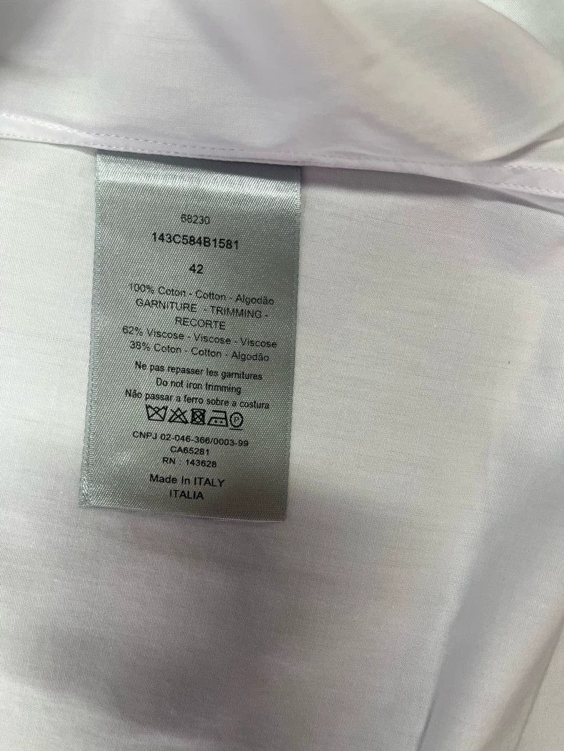 Dior Dior Men's webbing shirt white shirt Size US XS / EU 42 / 0 - 5 Thumbnail