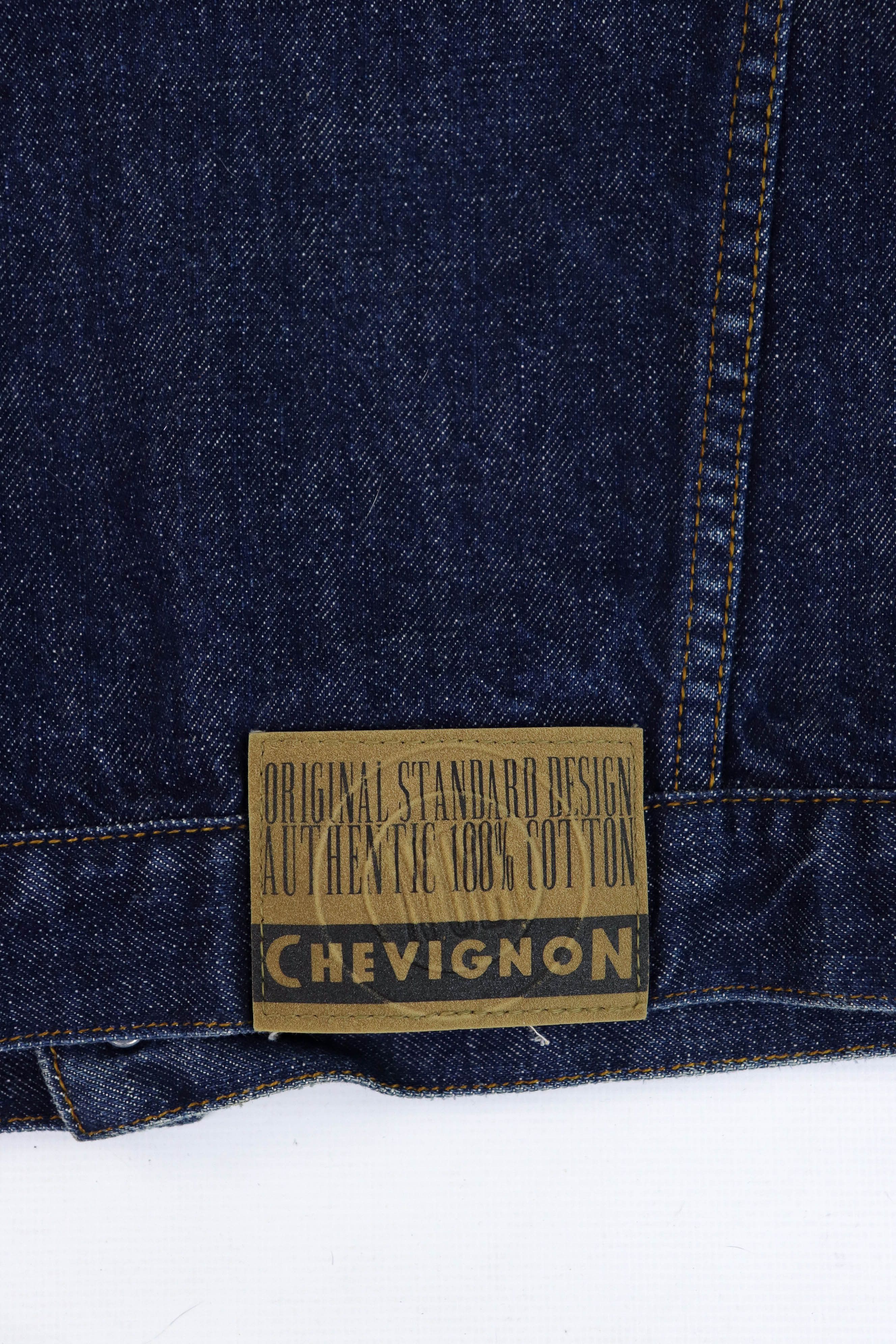 Chevignon CHEVIGNON Vintage Bartack Nippon 14 Indigo Blue Denim Jacket Size US L / EU 52-54 / 3 - 12 Thumbnail