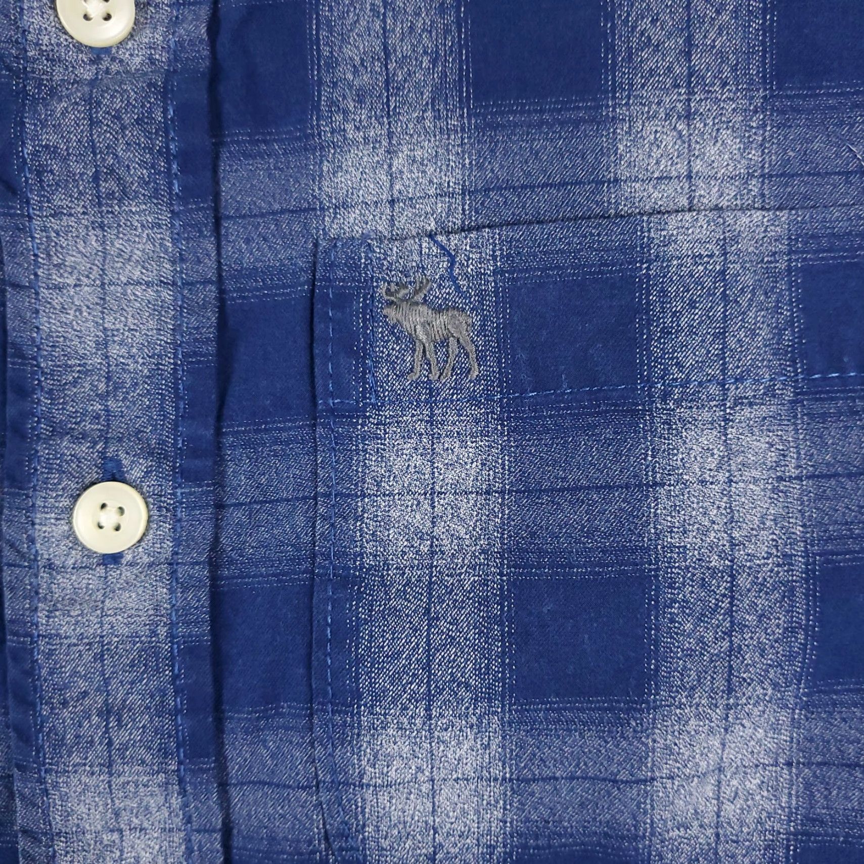 Abercrombie & Fitch Abercrombie & Fitch Shirt Mens Small Blue Plaid Button-Up Long Sleeve - Button-Down Collar - Cotton Blend - Men - Classic Preppy Size US S / EU 44-46 / 1 - 2 Thumbnail