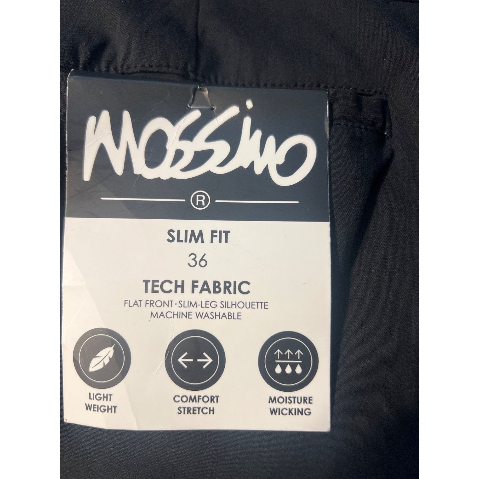 Mossimo Mossimo Mens Slim Fit Tech Fabric Black Joggers Pants Stretc Size US 36 / EU 52 - 6 Thumbnail