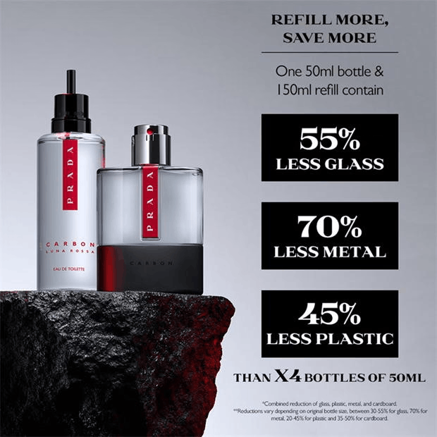 Prada Luna Rossa Carbon Refill Eau de Toilette Size ONE SIZE - 4 Thumbnail