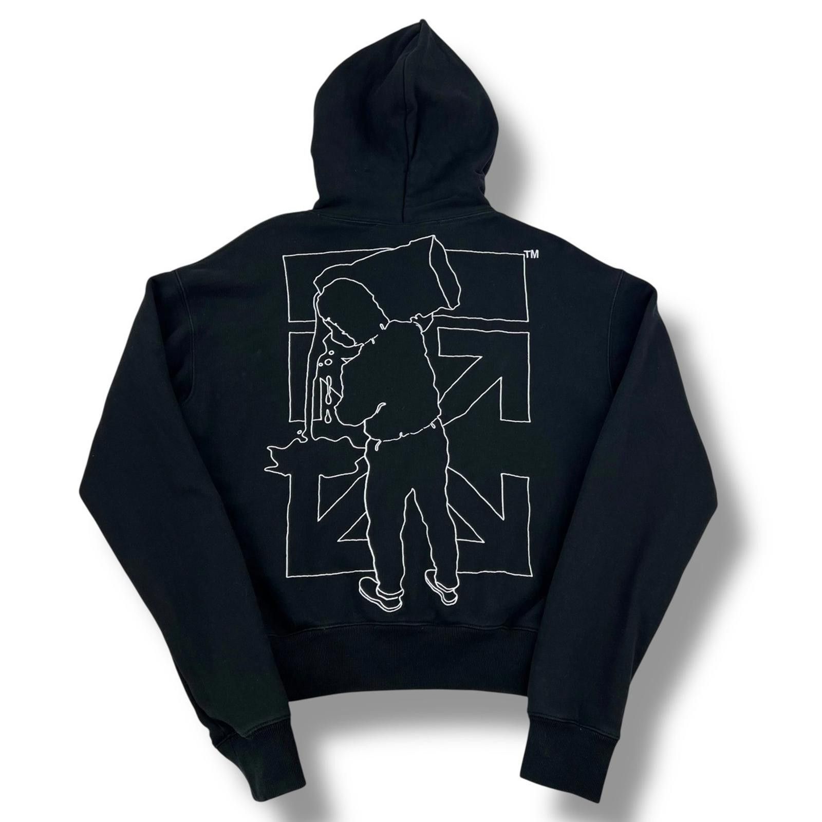 Off-White Off-White Oil Worker Black Hoodie Size US XS / EU 42 / 0 - 2 Thumbnail