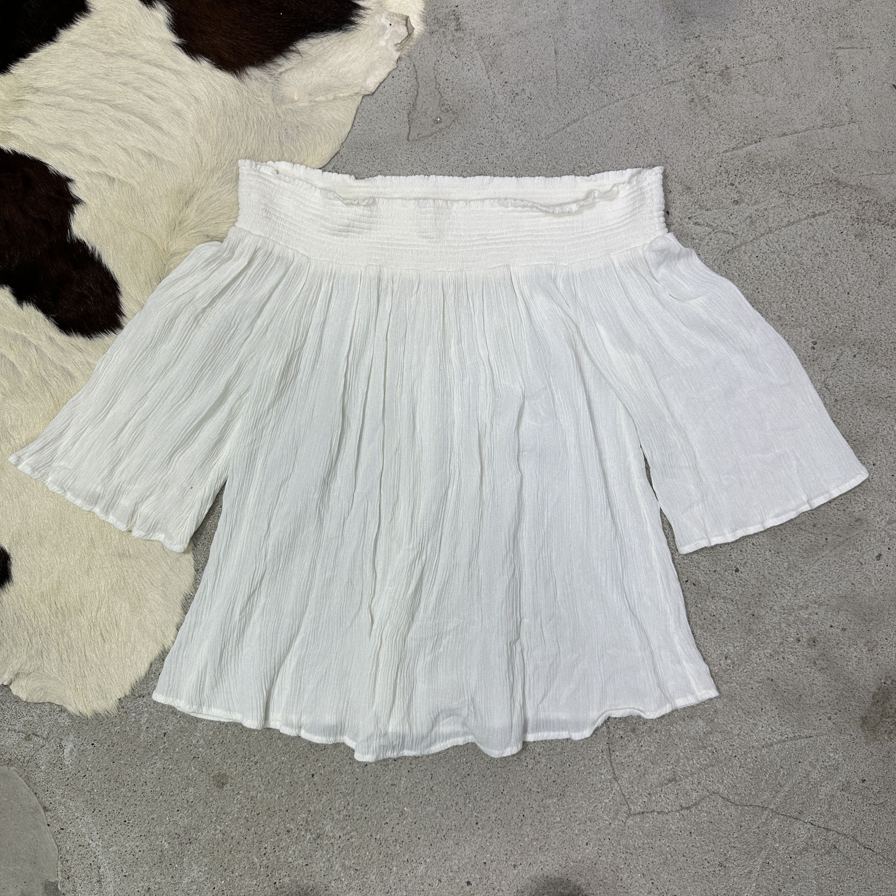 Vintage Vintage Avant Garde Elegant Preppy Off Shoulder Y2K Top Size L / US 10 / IT 46 - 4 Thumbnail