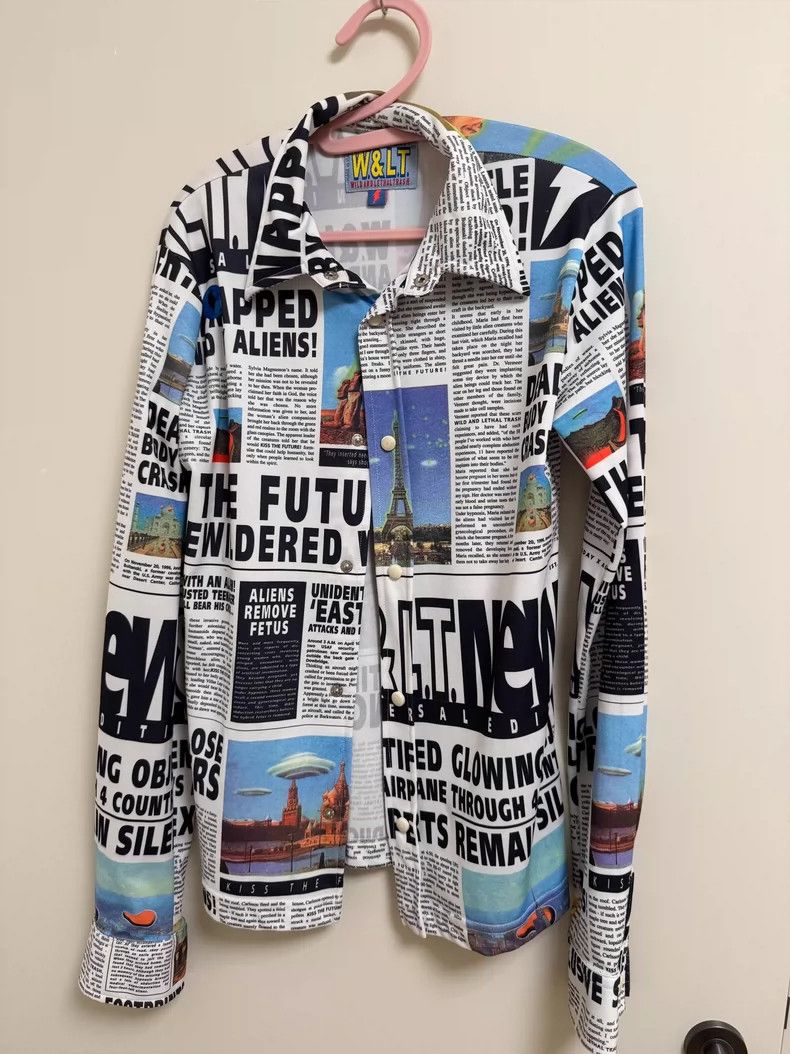 Walter Van Beirendonck walter van beirendonck Newspaper-printed shirt Size US M / EU 48-50 / 2 - 1 Thumbnail