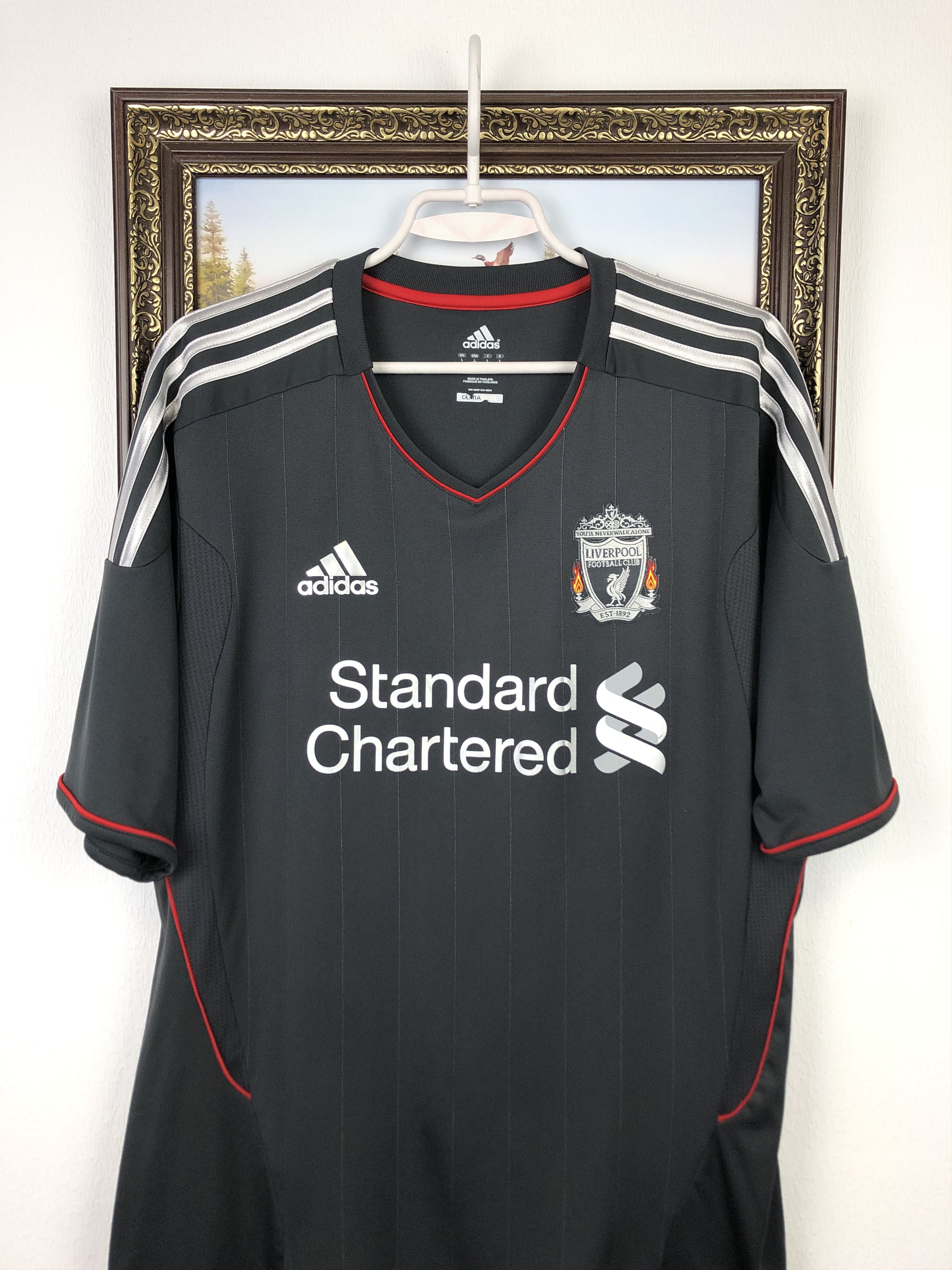 Adidas Liverpool football shirt 2011 Soccer Adidas Jersey Trikot Size US L / EU 52-54 / 3 - 2 Thumbnail