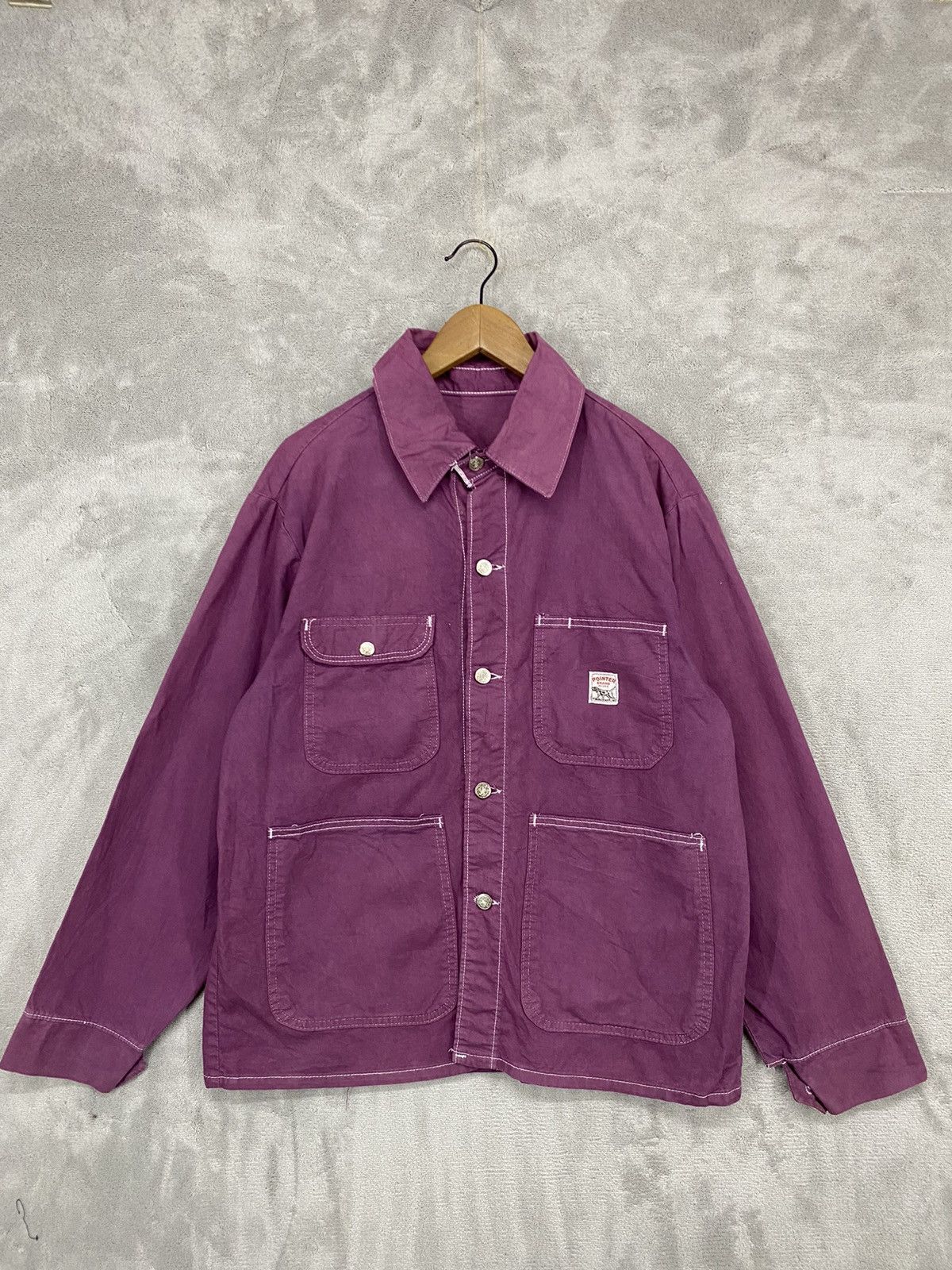 Pointer Vintage 80s POINTER BRAND Workwear Purple Jecket Made In USA Size US L / EU 52-54 / 3 - 1 Thumbnail